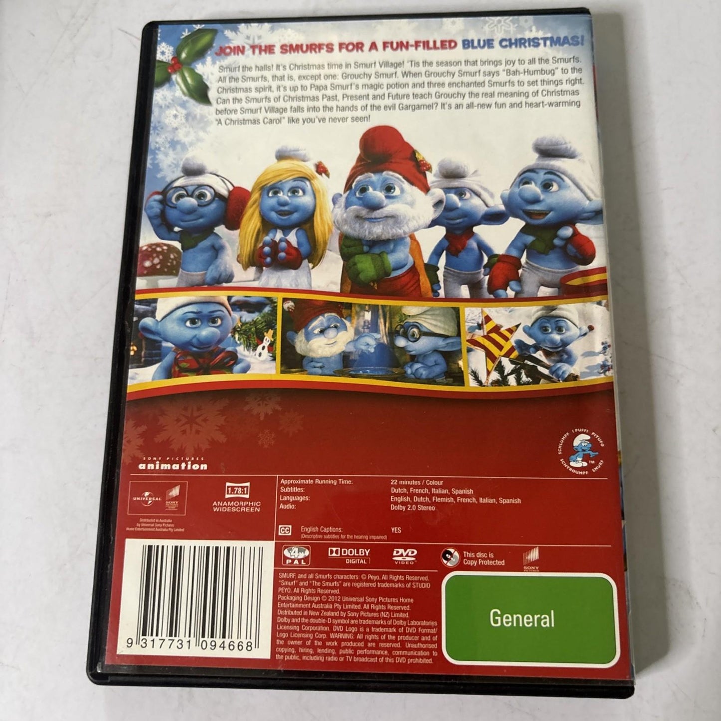 The Smurfs - A Christmas Carol (DVD, 2017)  Region 4