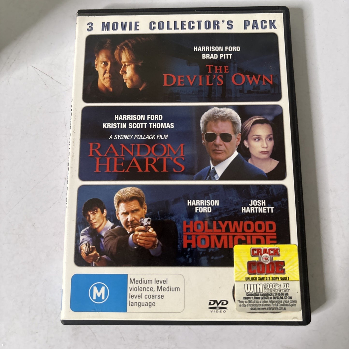 Hollywood Homicide / The Devil's Own / Random Hearts (DVD, 2003) Region 4 NEW