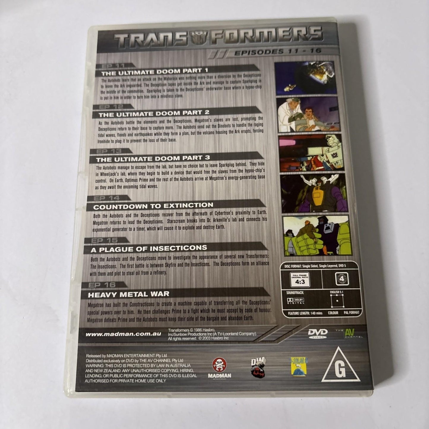 Transformers - Series 1.3 Episodes 11-16 (DVD, 1986) Region 4