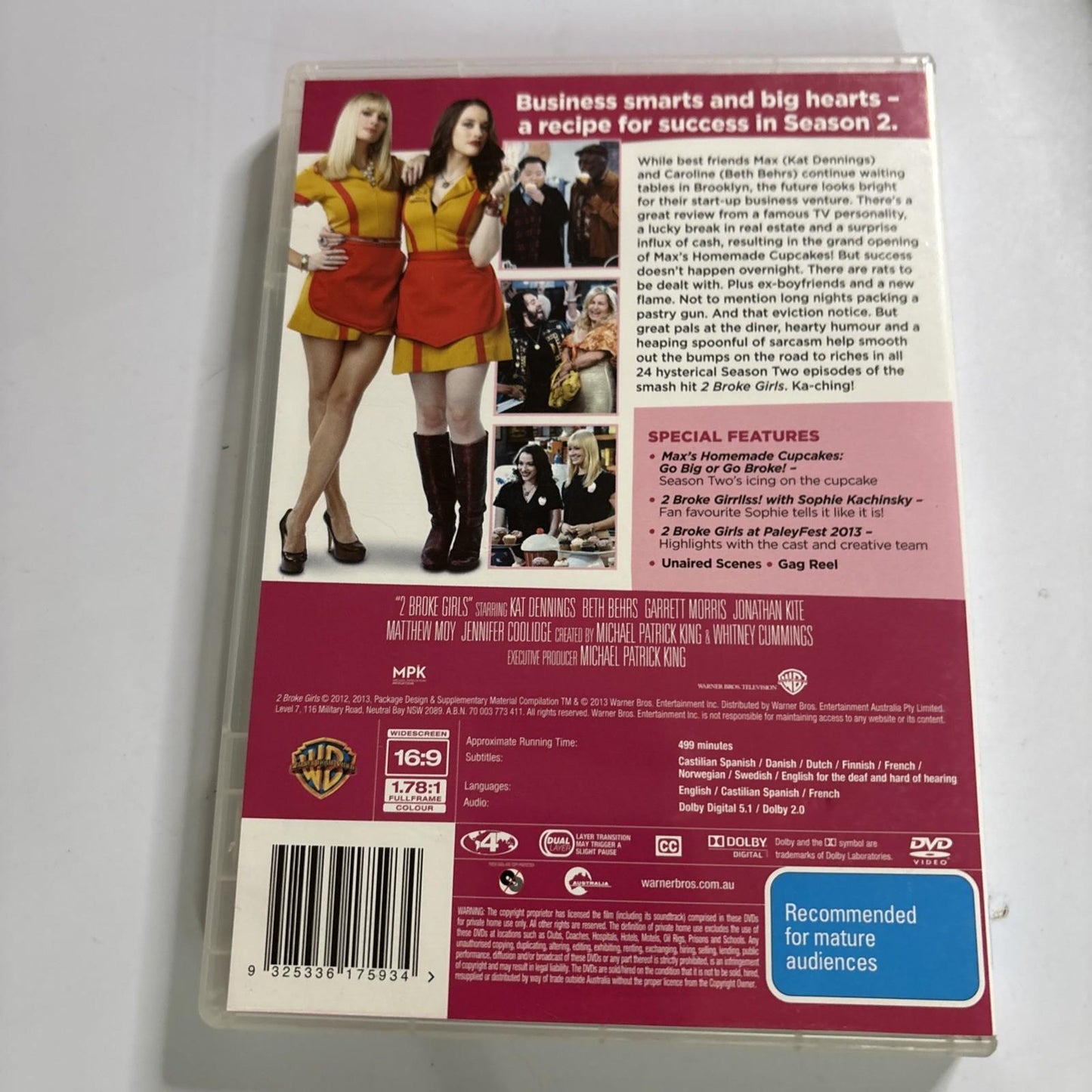 2 Broke Girls : Season 2 (DVD, 2011) Region 4