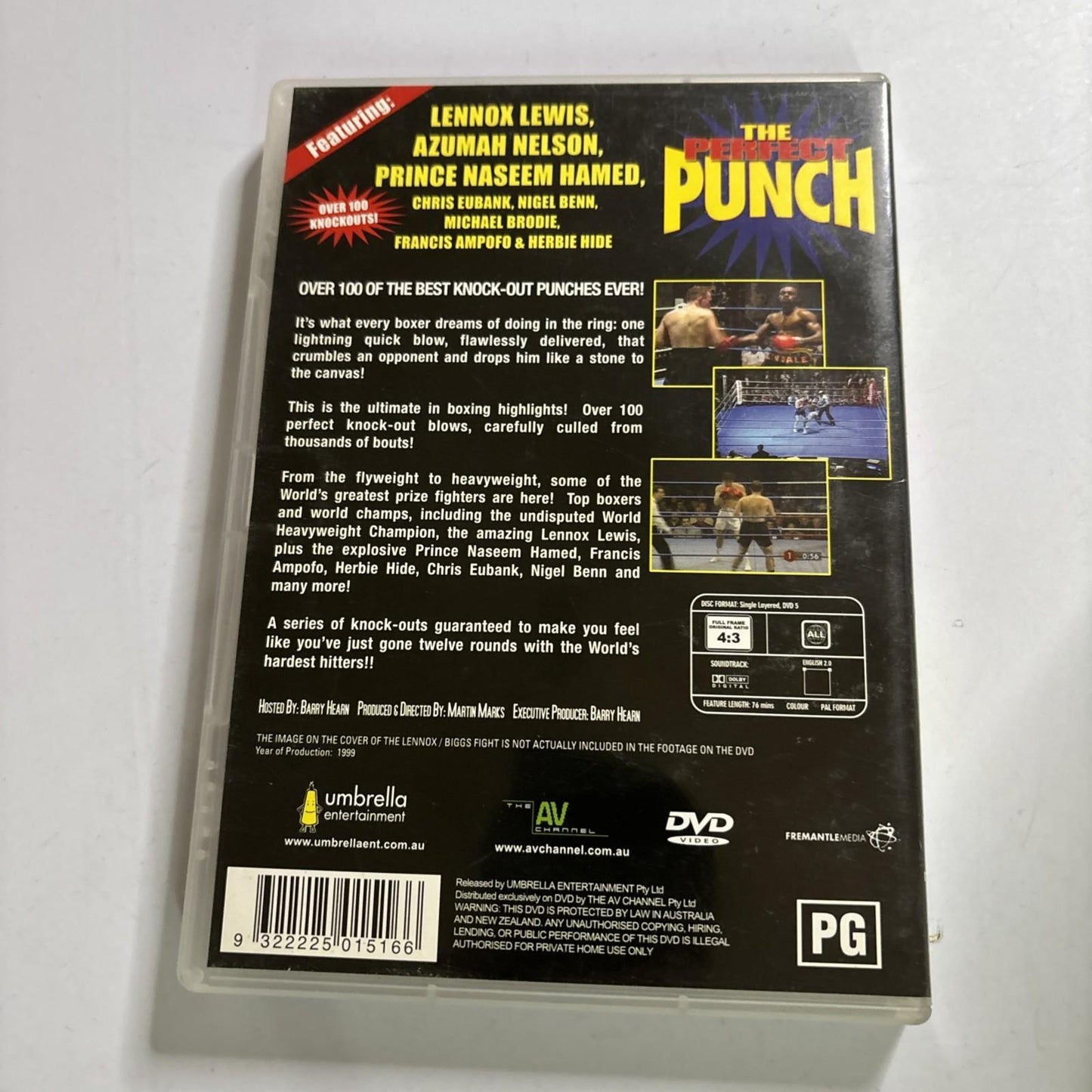 The Perfect Punch (DVD, 1999) Lennox Lewis. Azumah Nelson All Regions