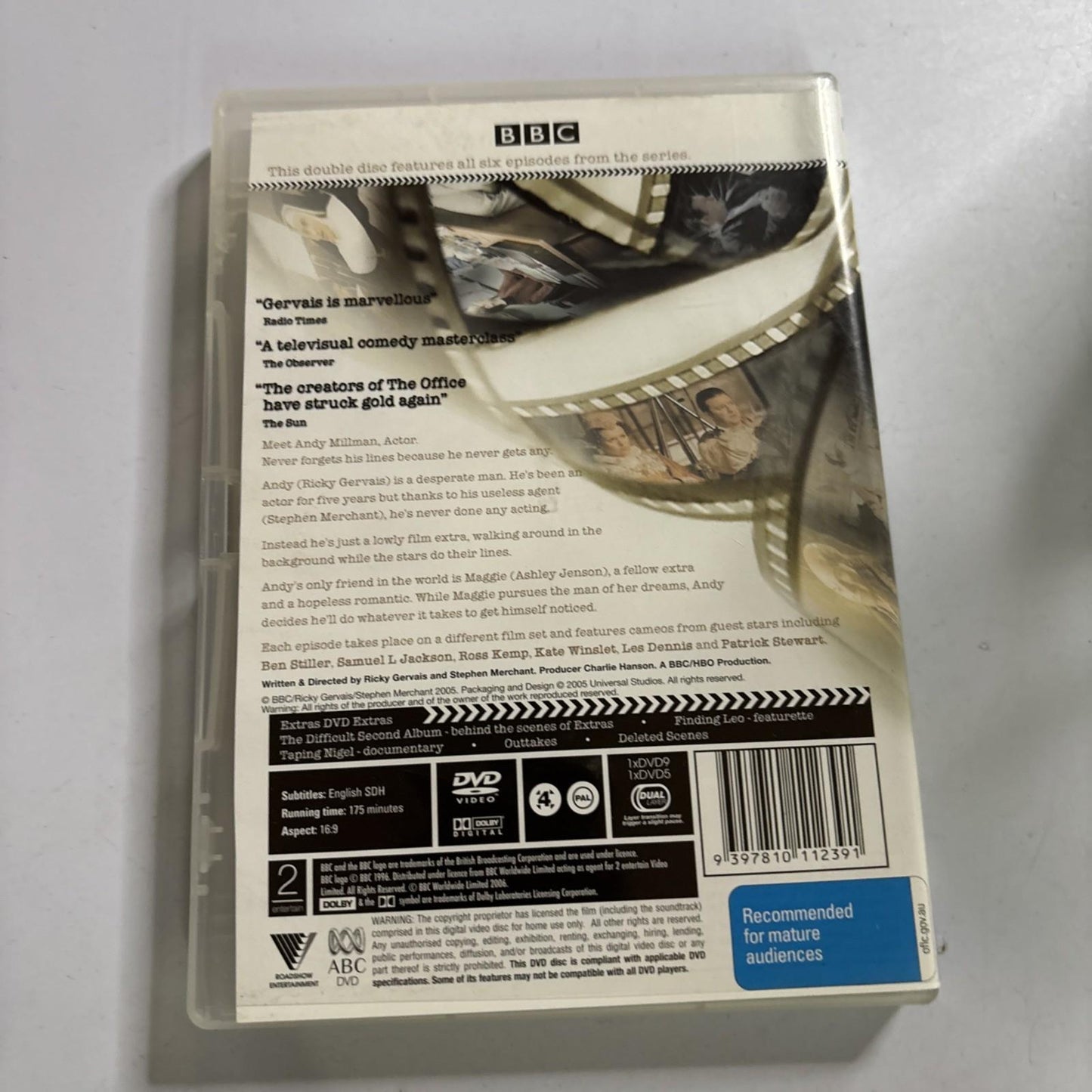 Extras : Season 1 (DVD, 2005) Ricky Gervais, Stephen Merchant Region 4