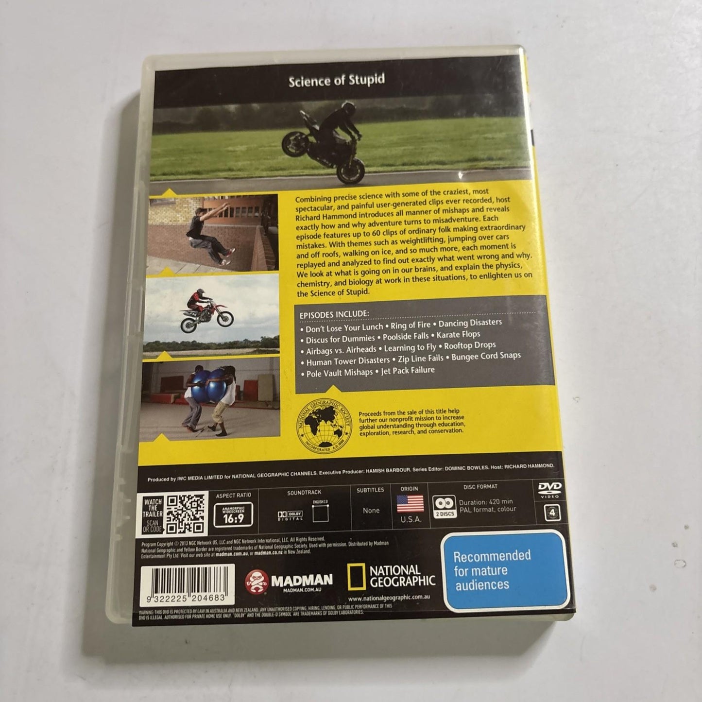 National Geographic - The Science of Stupid (DVD, 2014) Richard Hammond Region 4