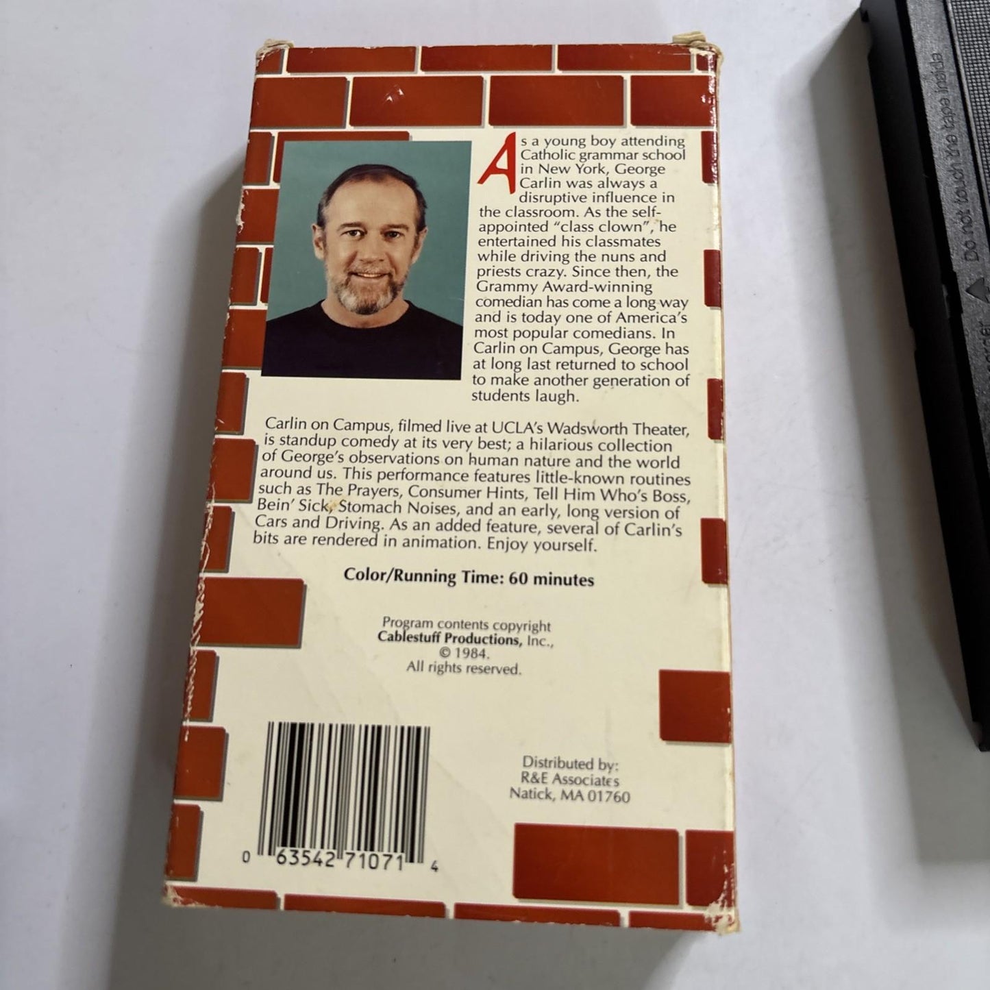 Carlin on Campus - Live At UCLA (VHS, 1997) NTSC George Carlin