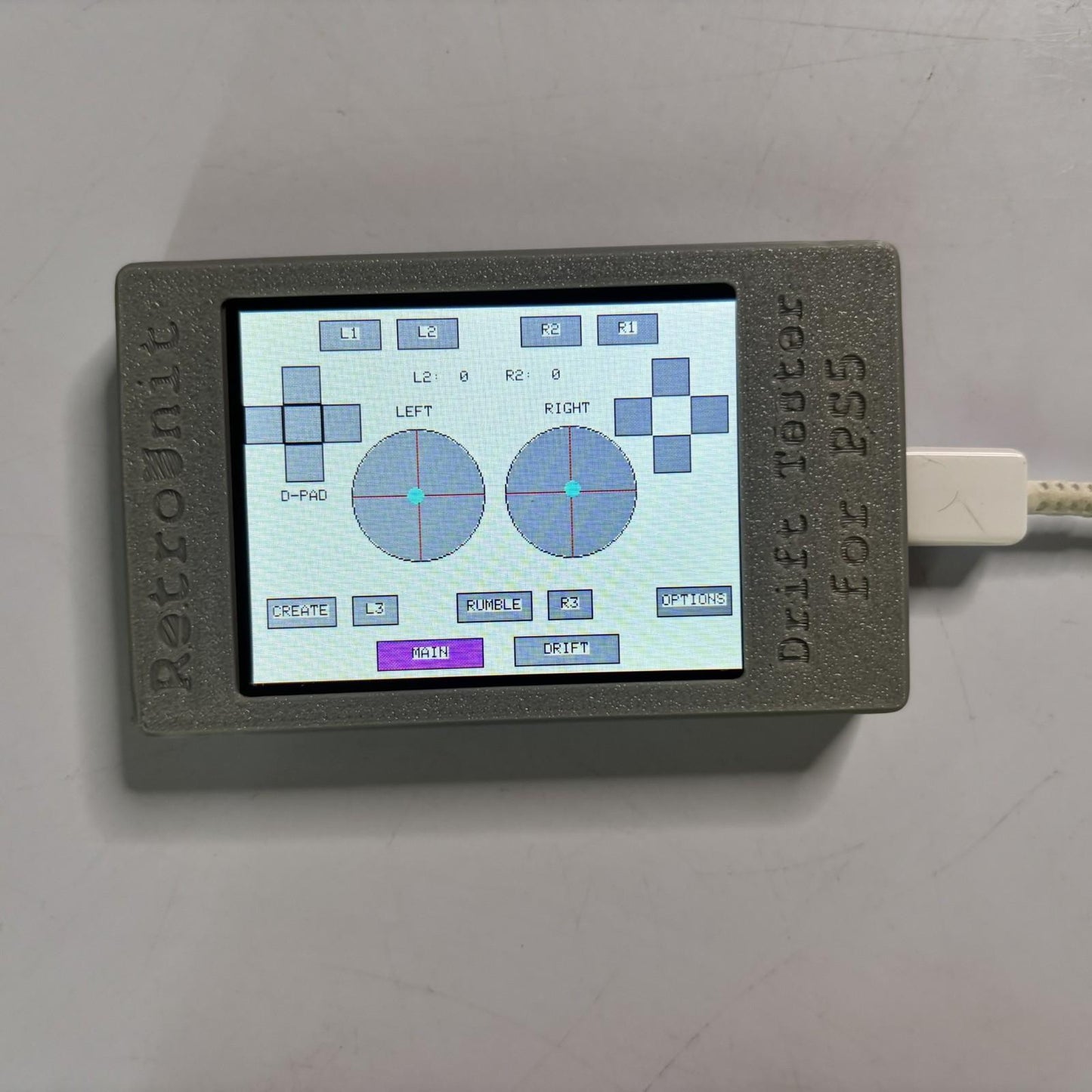 RetroUnit Controller Drift & Button Tester for PS5 - Test Drift in Seconds