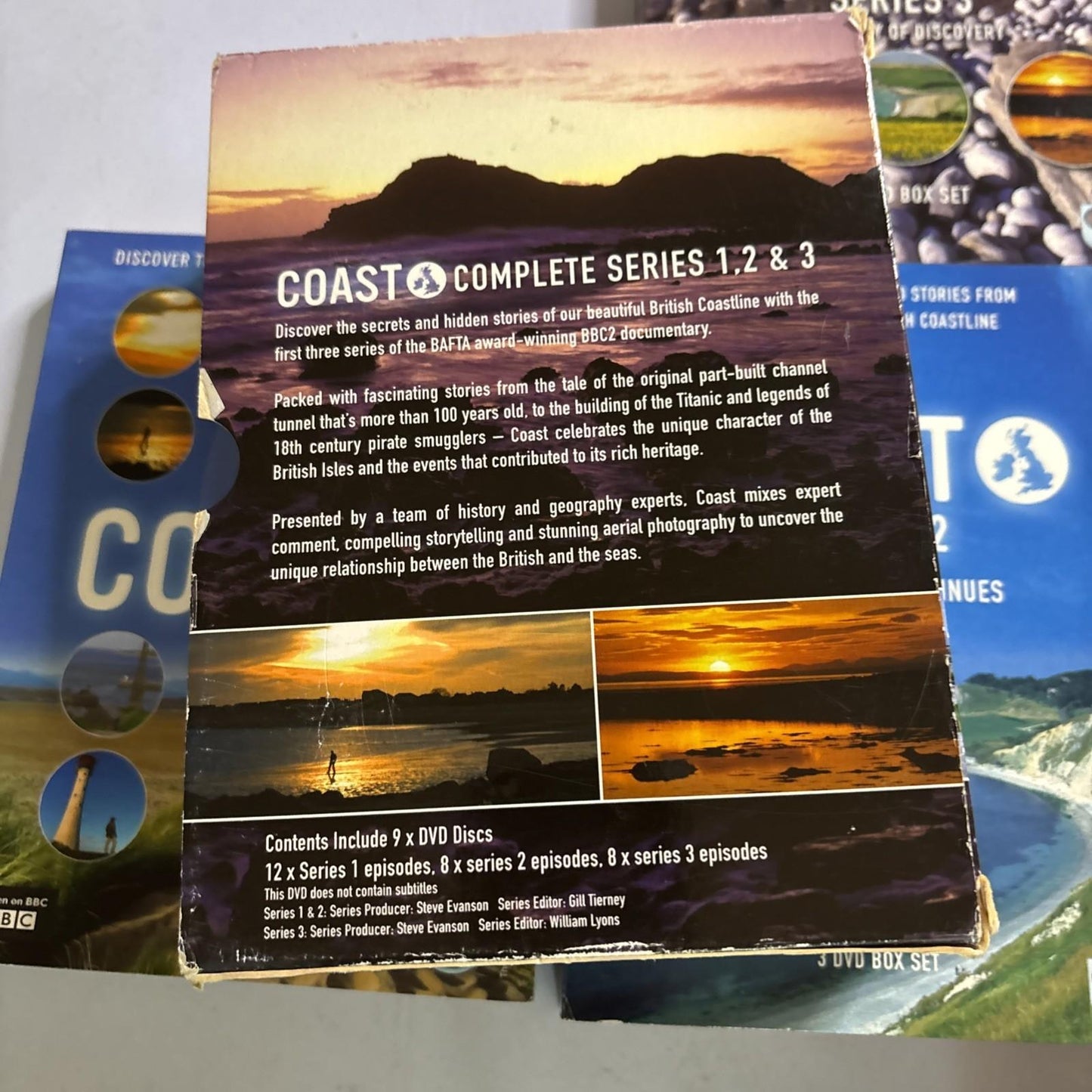 BBC Coast - Complete Series 1 2 3 (DVD, 2007, 9-Disc) Gill Tierney Region 2
