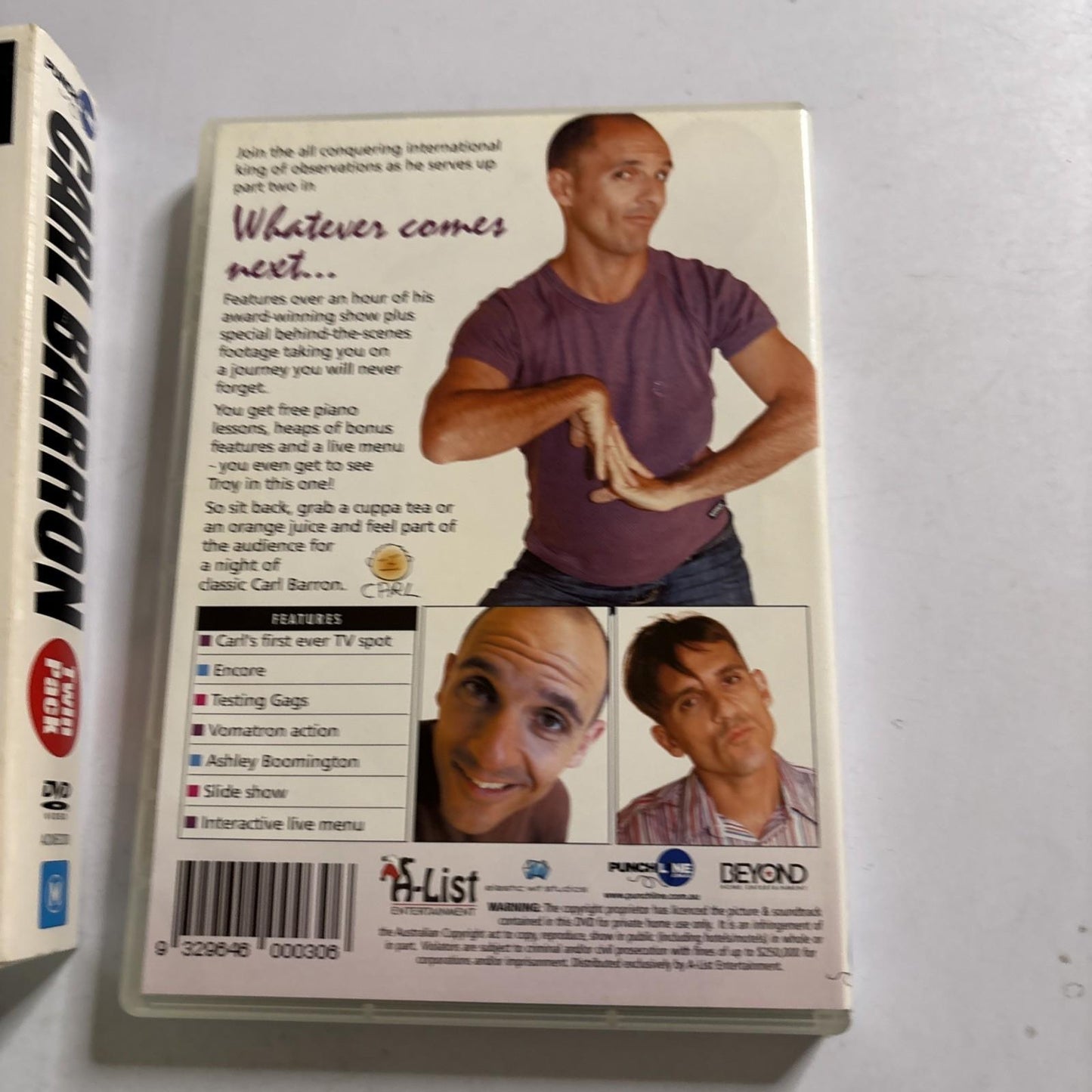 Carl Barron - Live / Whatever Comes Next (DVD, 2003) All Regions