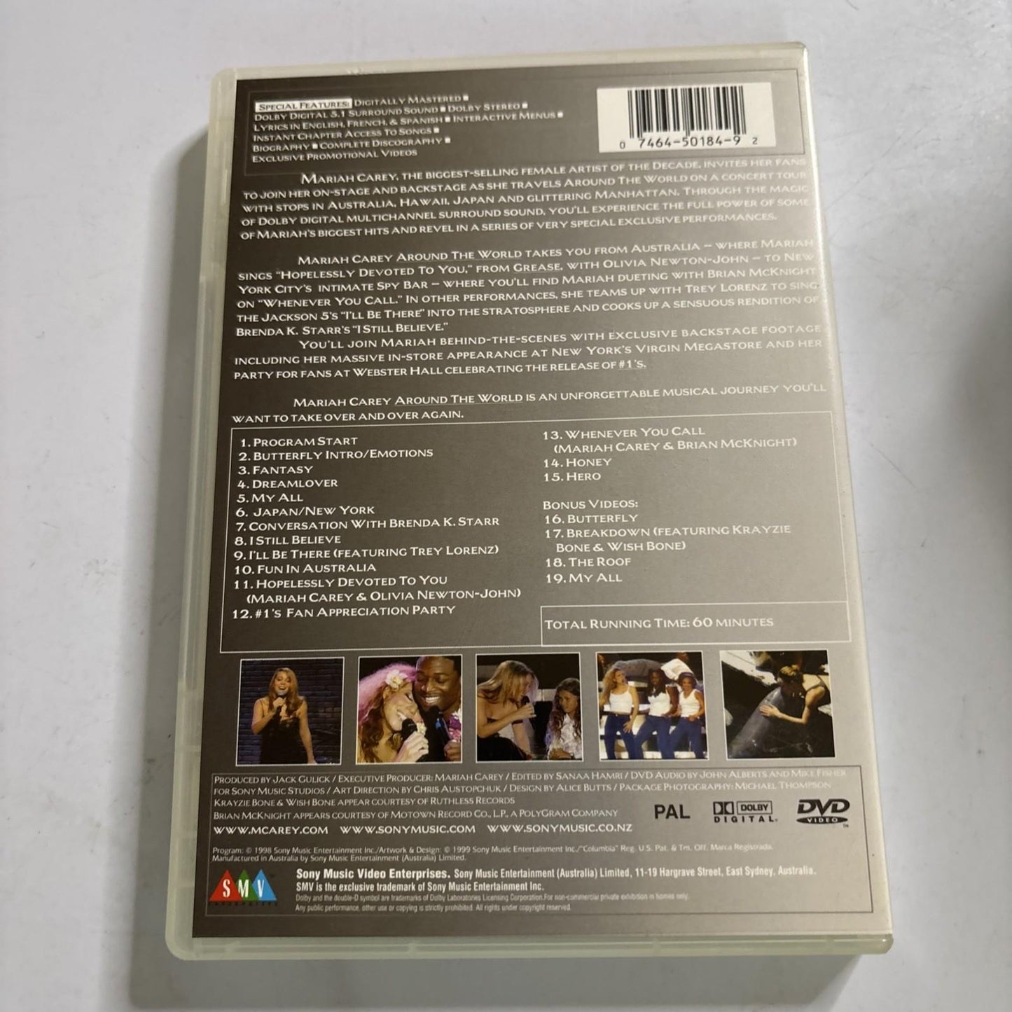 Mariah Carey - Around the World (DVD, 1999) All Regions