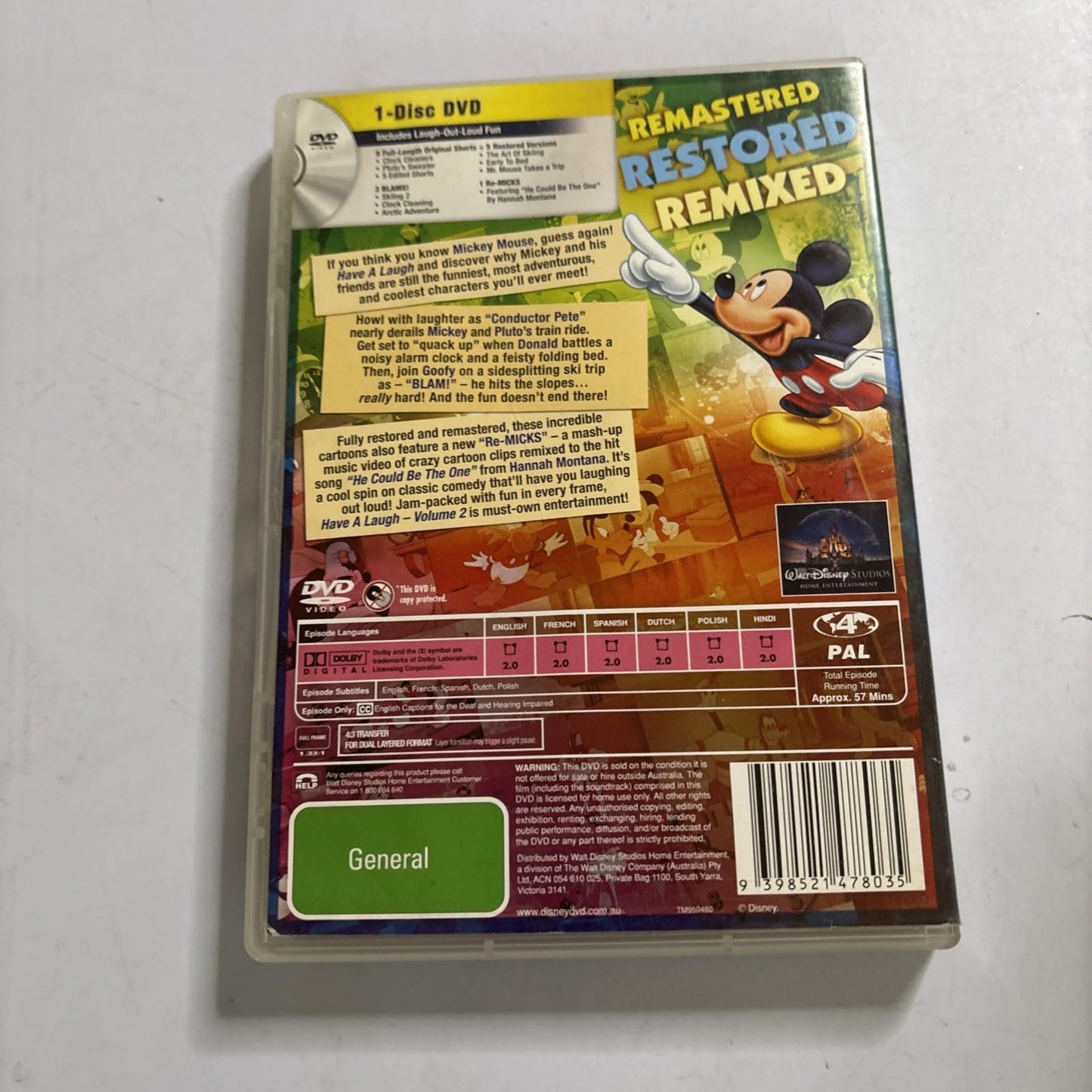 Have a Laugh with Mickey : Vol 2 (DVD, 2011) Disney Region 4