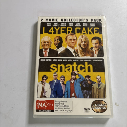 Snatch / Layer Cake (DVD, 2000) Daniel Craig, Brad Pitt Region 4 *New Sealed*
