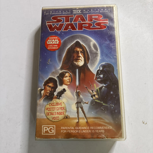 Star Wars - A New Hope (VHS Video Tape, 1995) Mark Hamill