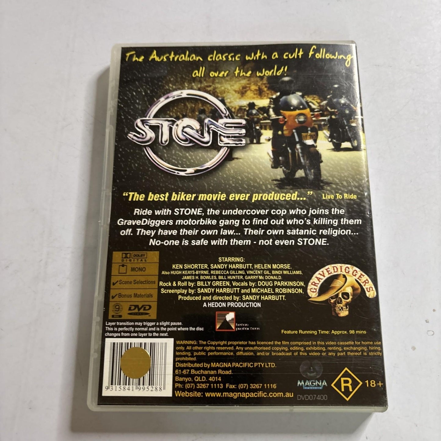 Stone (DVD, 1974) Ken Shorter, Sandy Harbutt Region 4