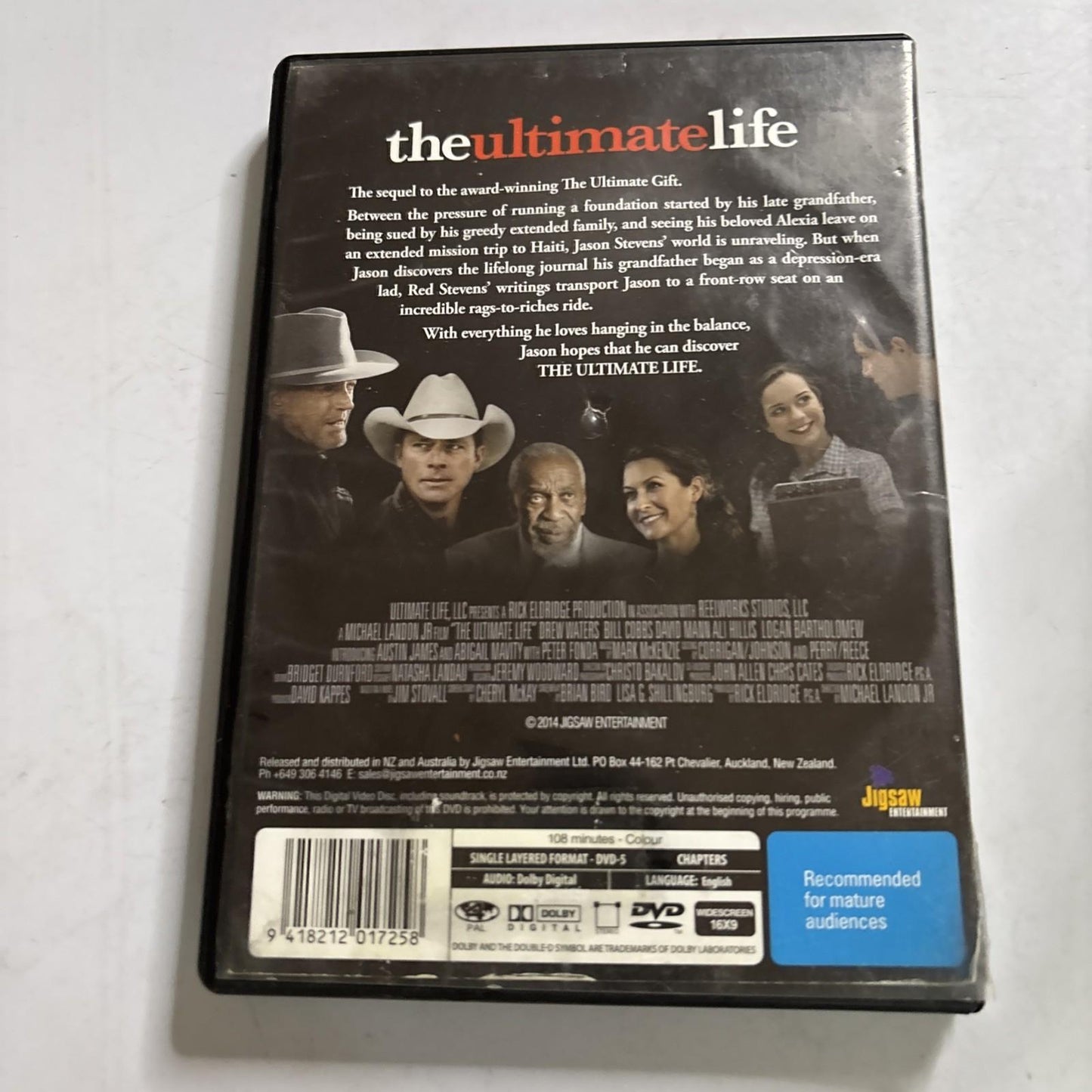 The Ultimate Life (DVD, 2013) Peter Fonda, Drew Waters Region 4