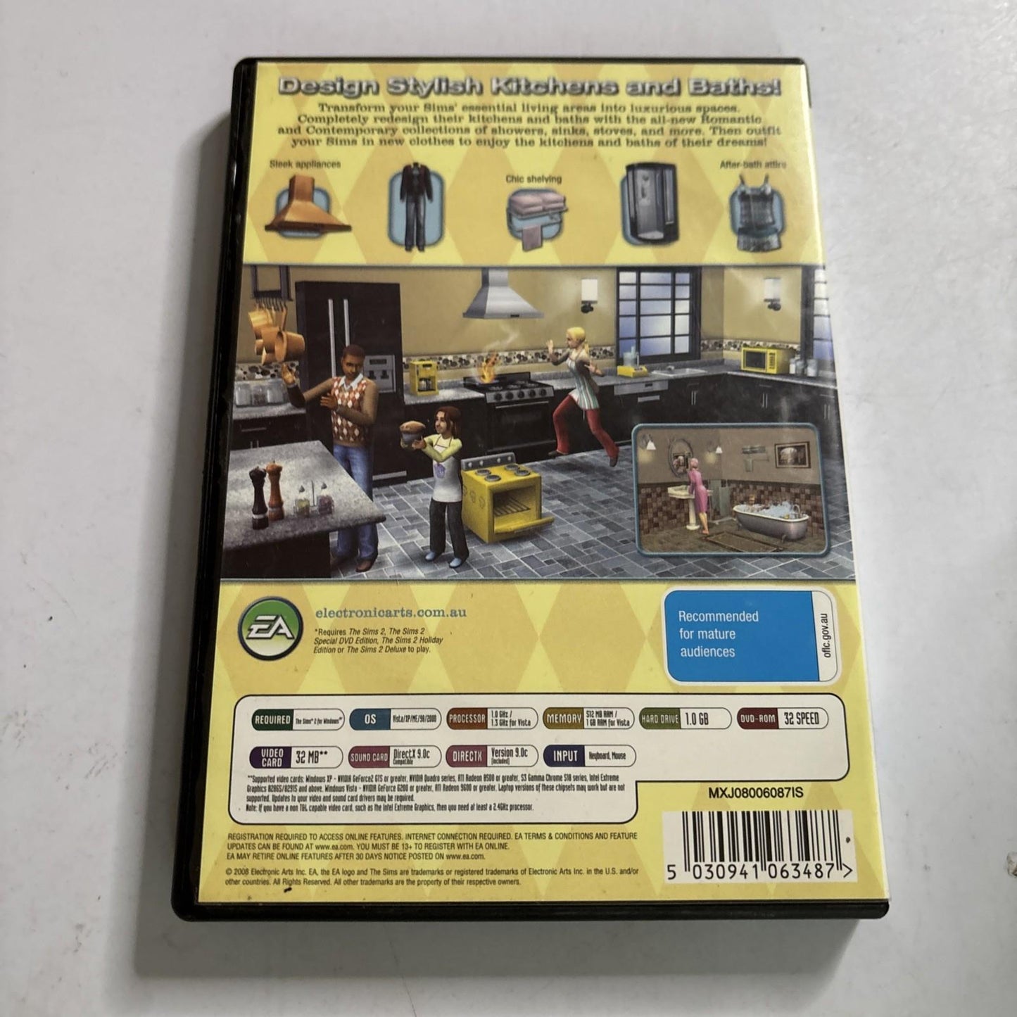 THE SIMS 2 Kitchen & Bath Interior Design Stuff Expansion Pack PC CD ROM