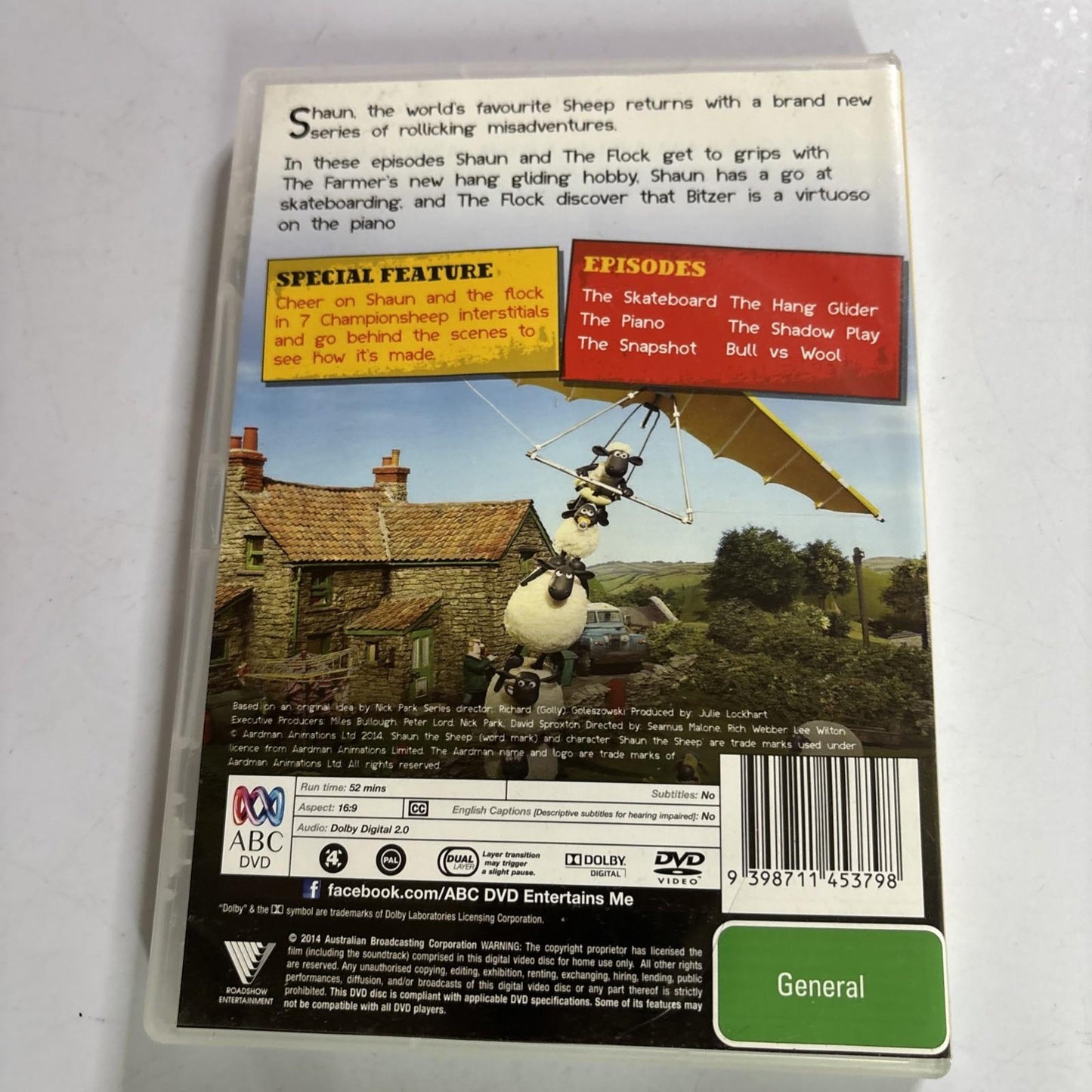 Shaun the Sheep - Hang Glider (DVD, 2013) Region 4
