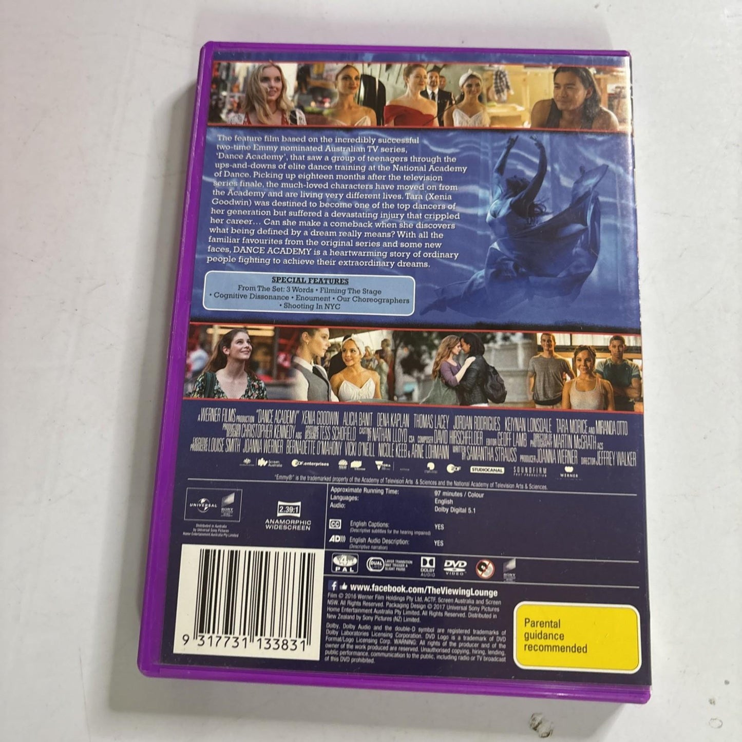 Dance Academy - The Movie (DVD, 2017) Miranda Otto Region 4 NEW
