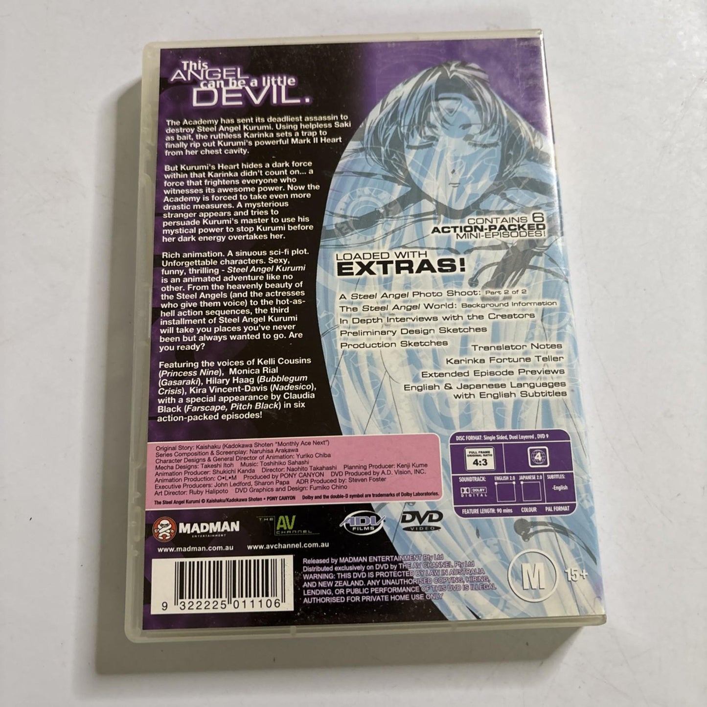 Steel Angel Kurumi - Where Angels Fear to Tread : Vol 3 (DVD, 2002) Region 4