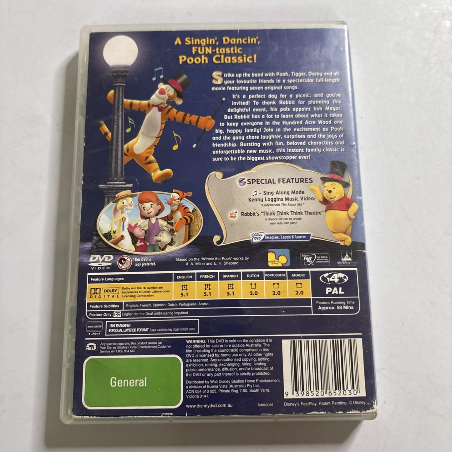 My Friends Tigger & Pooh - Tigger, Pooh and a Musical Too (DVD, 2007) Region 4