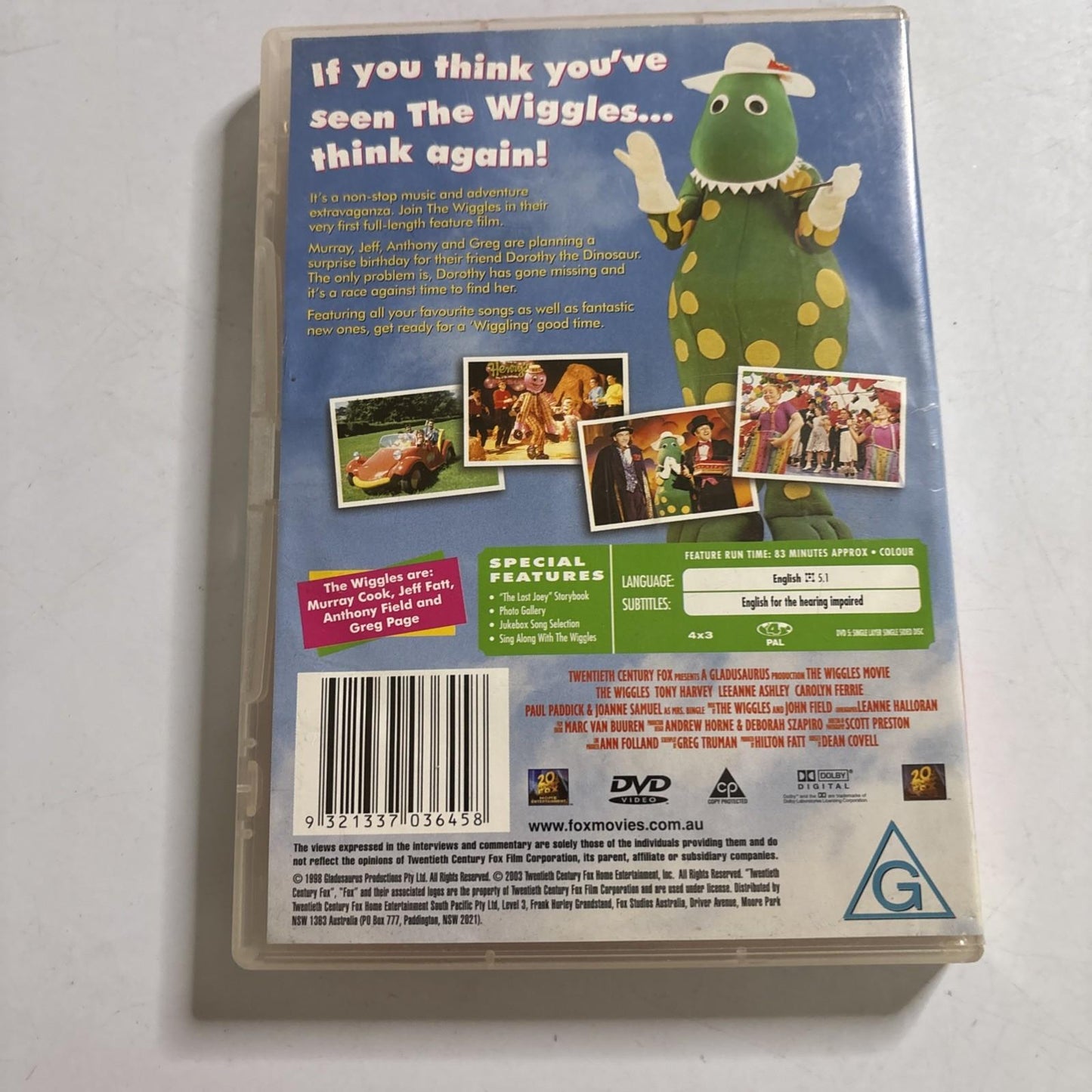 The Wiggles Movie (DVD, 1998) Region 4