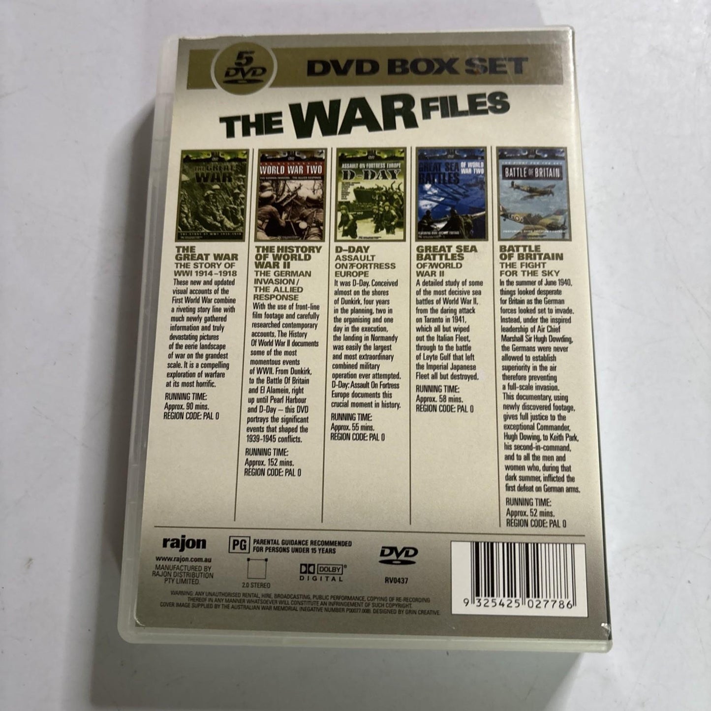 The War Files - Complete Set (DVD, 5-Disc) All Regions