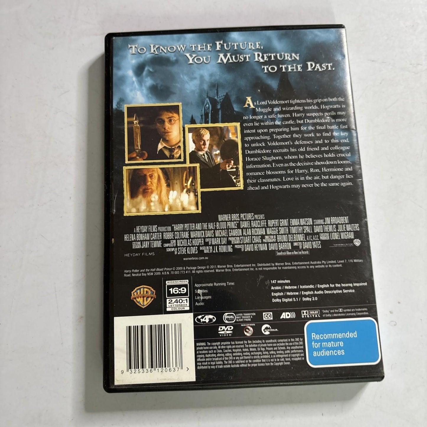 Harry Potter and the Half-Blood Prince (DVD, 2009) Region 4