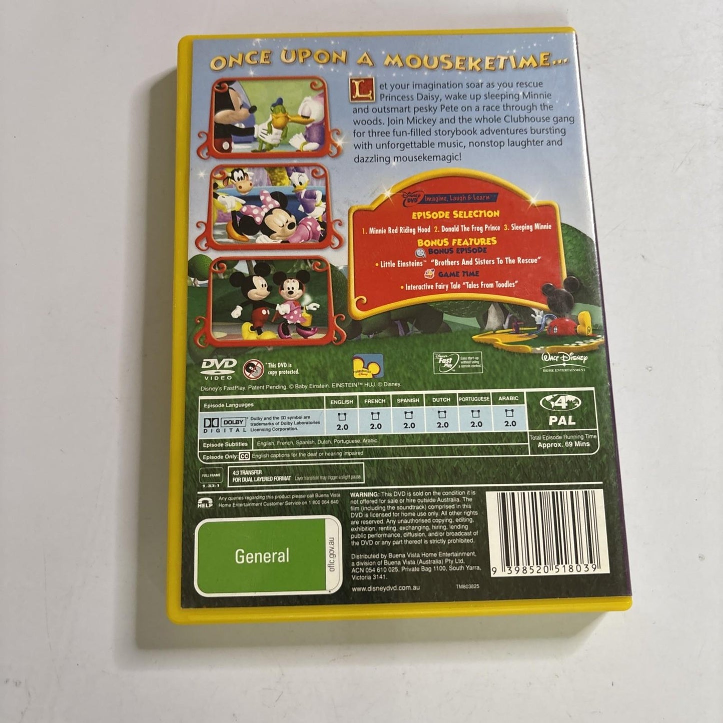 Mickey Mouse Clubhouse - Mickey's Storybook Surprises (DVD, 2006) Region 4