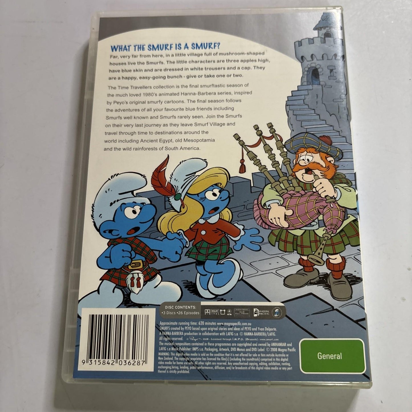 Smurfs: the Time Travellers (DVD, 1981, 3-Disc) Region 4