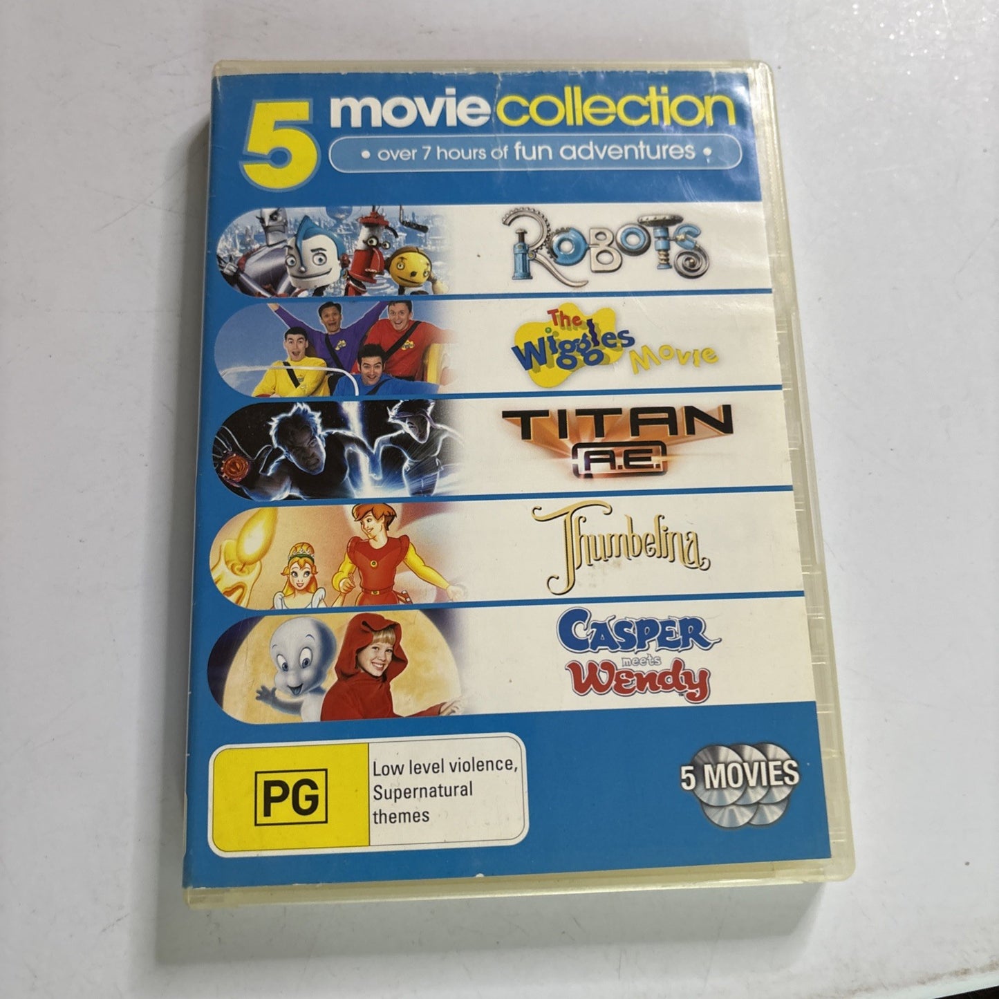 Robots / the Wiggles Movie / Titan A.E. / Thumbelina / Casper Meets Wendy DVD