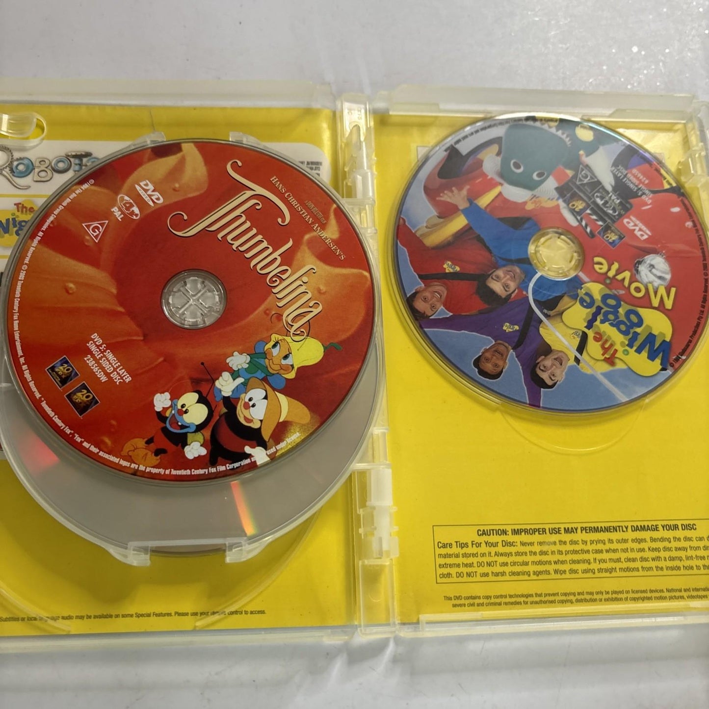 Robots / the Wiggles Movie / Titan A.E. / Thumbelina / Casper Meets Wendy DVD