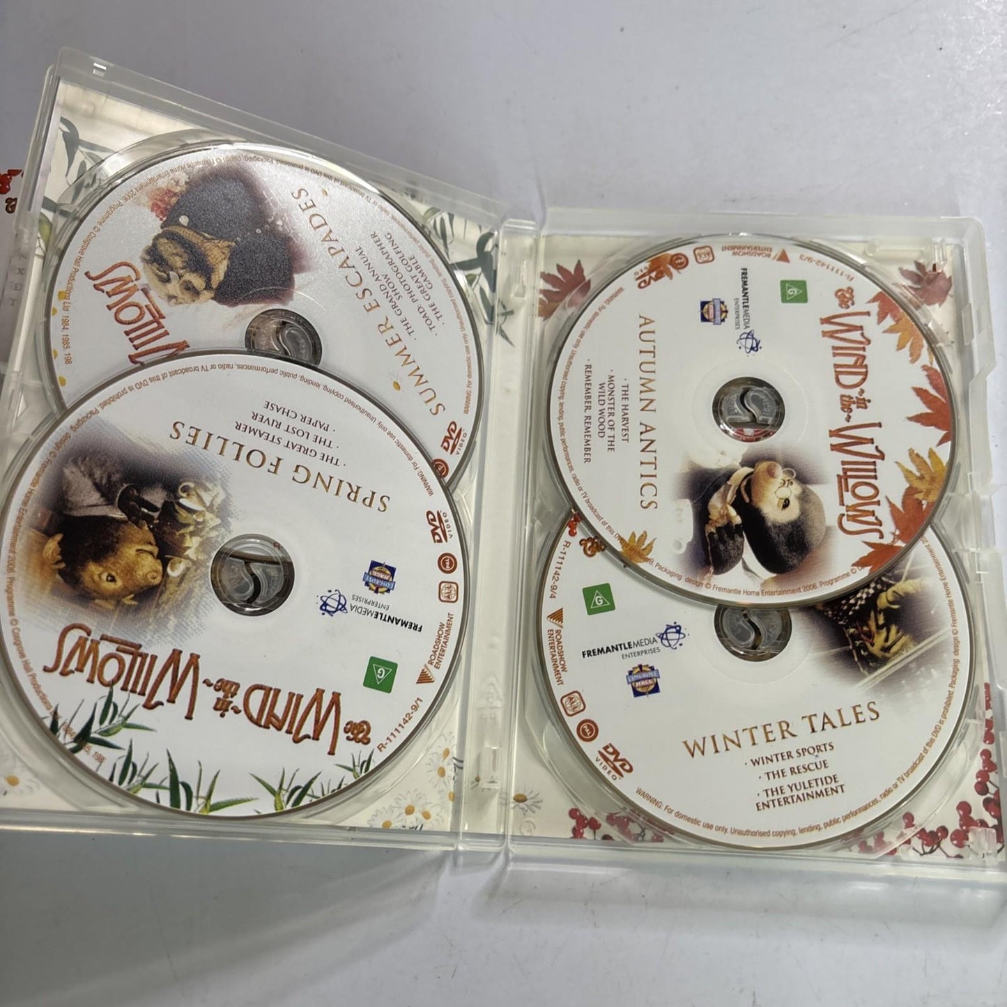 The Wind in the Willows - The Four Seasons (DVD, 1986, 4-Disc) All Regions