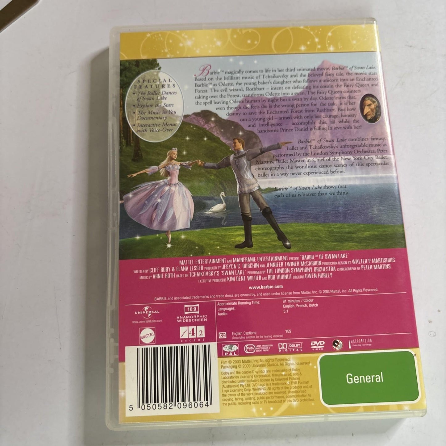 Barbie of Swan Lake (DVD, 2003) Region 4,2