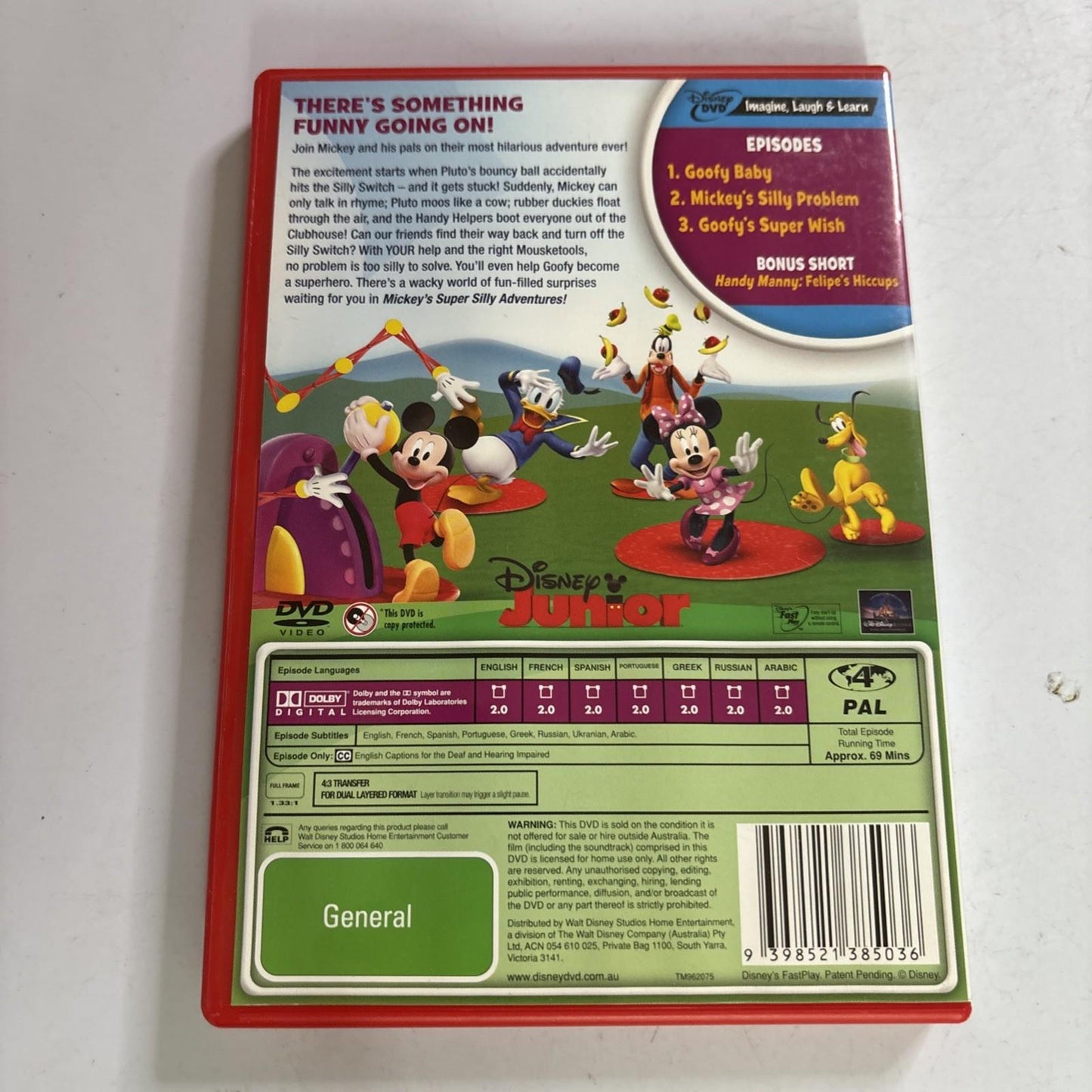 Mickey Mouse Clubhouse - Mickey's Super Silly Adventures (DVD 2010) Region 4 NEW