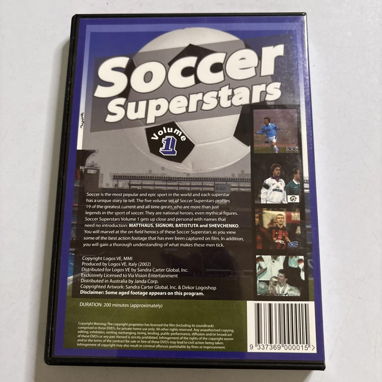 Soccer Superstars Vol. 1 (DVD, 2002) Matthaeus, Shevchenko All Regions NEW