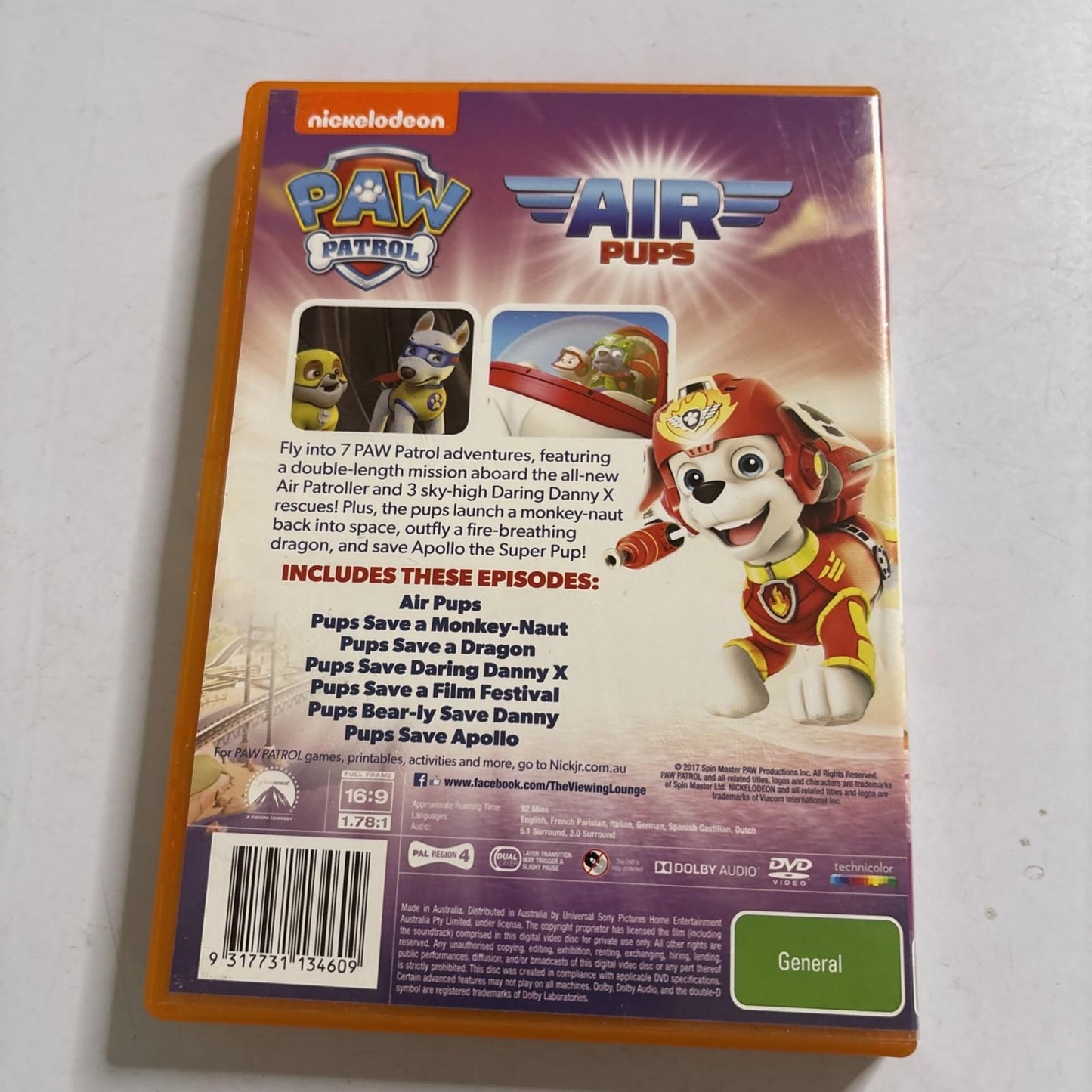 Paw Patrol - Air Pups (DVD, 2016) Region 4
