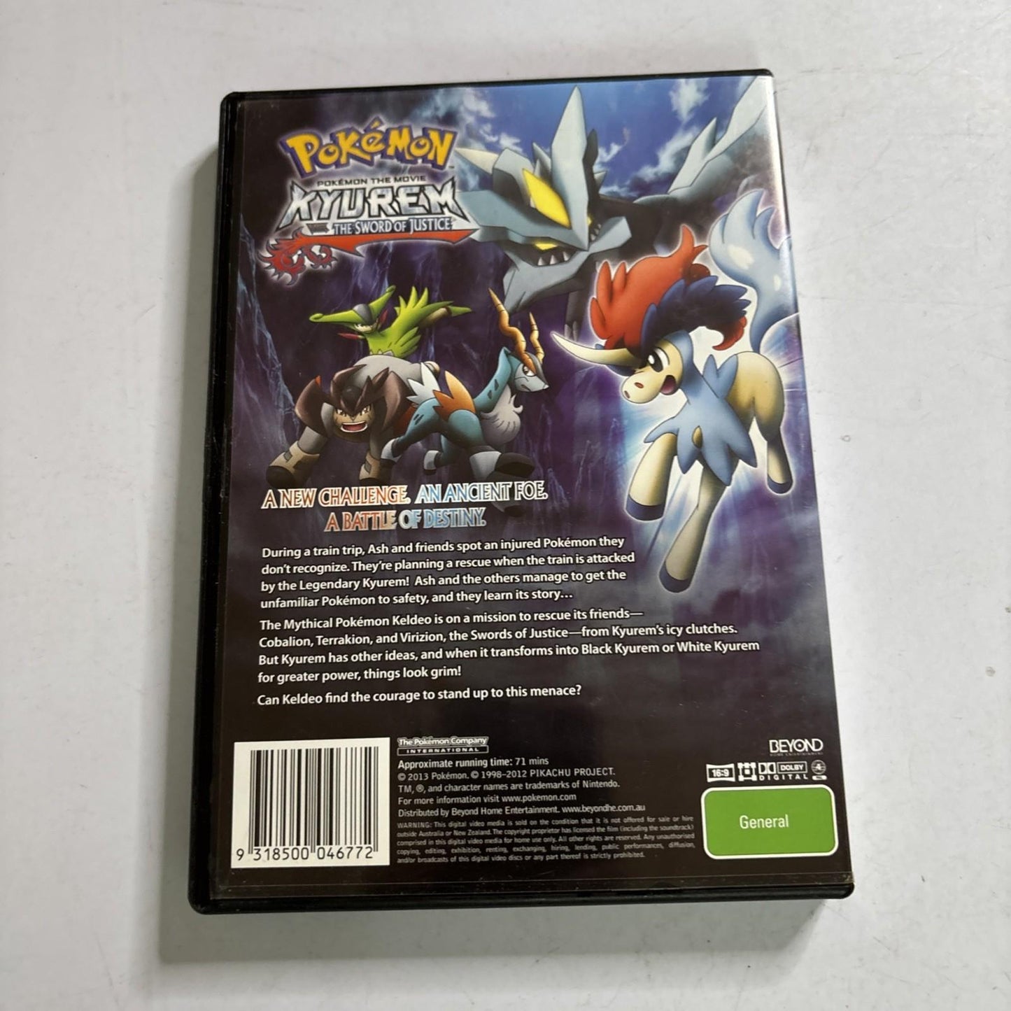 Pokemon the Movie - Kyurem Vs. the Sword of Justice (DVD, 2012) Region 4