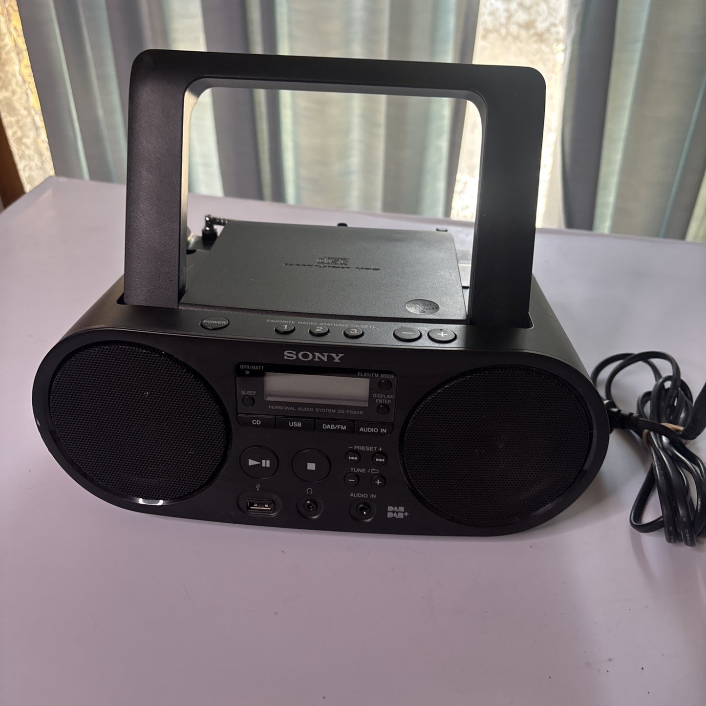 Sony CD And DAB+ Digital FM Radio USB Player Boombox ZS-PS55B
