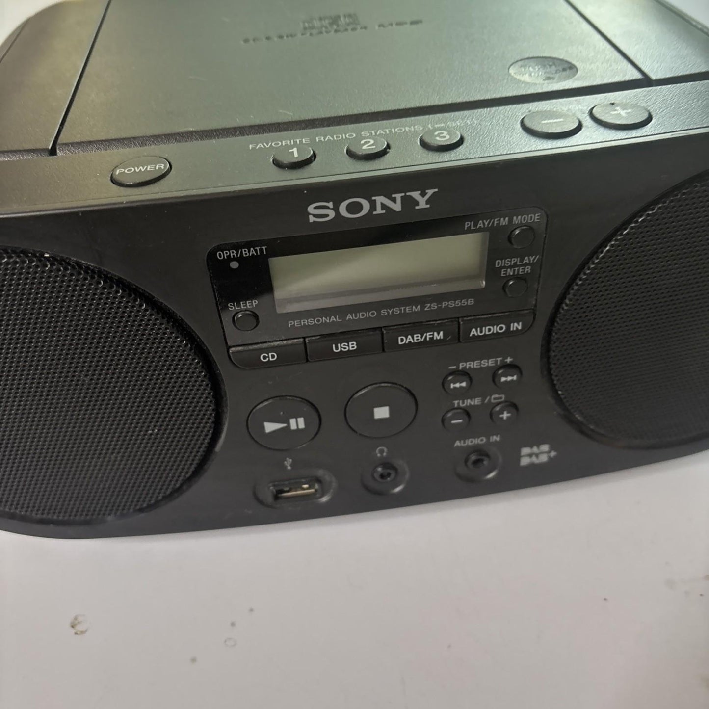 Sony CD And DAB+ Digital FM Radio USB Player Boombox ZS-PS55B