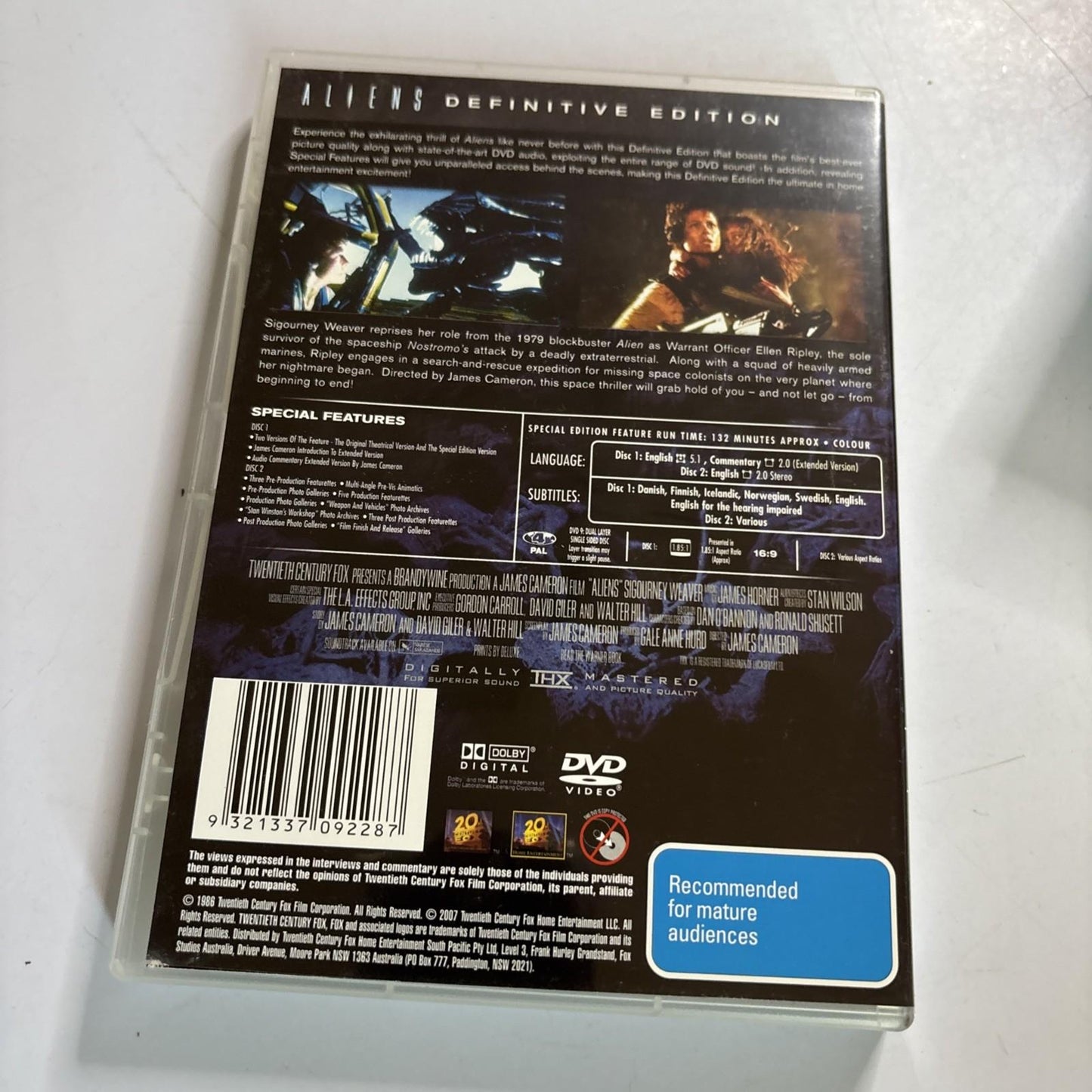 Alien + Aliens (Special Edition, DVD, 1986, 4-Disc) Region 4