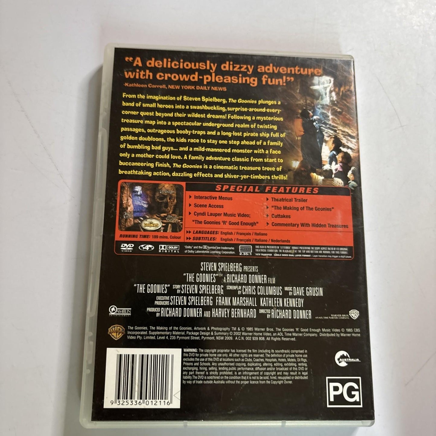 The Goonies (DVD, 1985) Sean Astin, Corey Feldman, Josh Brolin Region 4