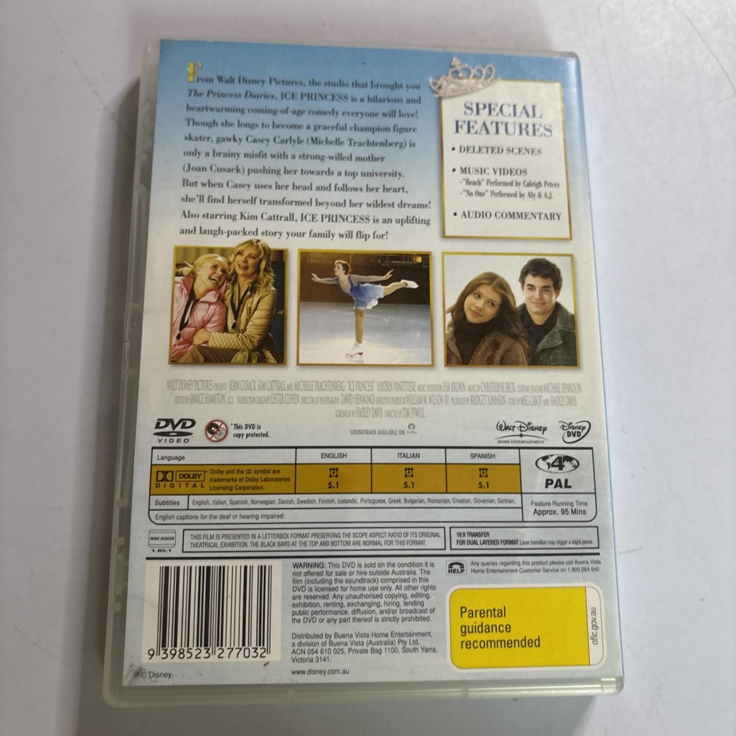 Ice Princess (DVD, 2005) Casey Carlyle Disney Region 4