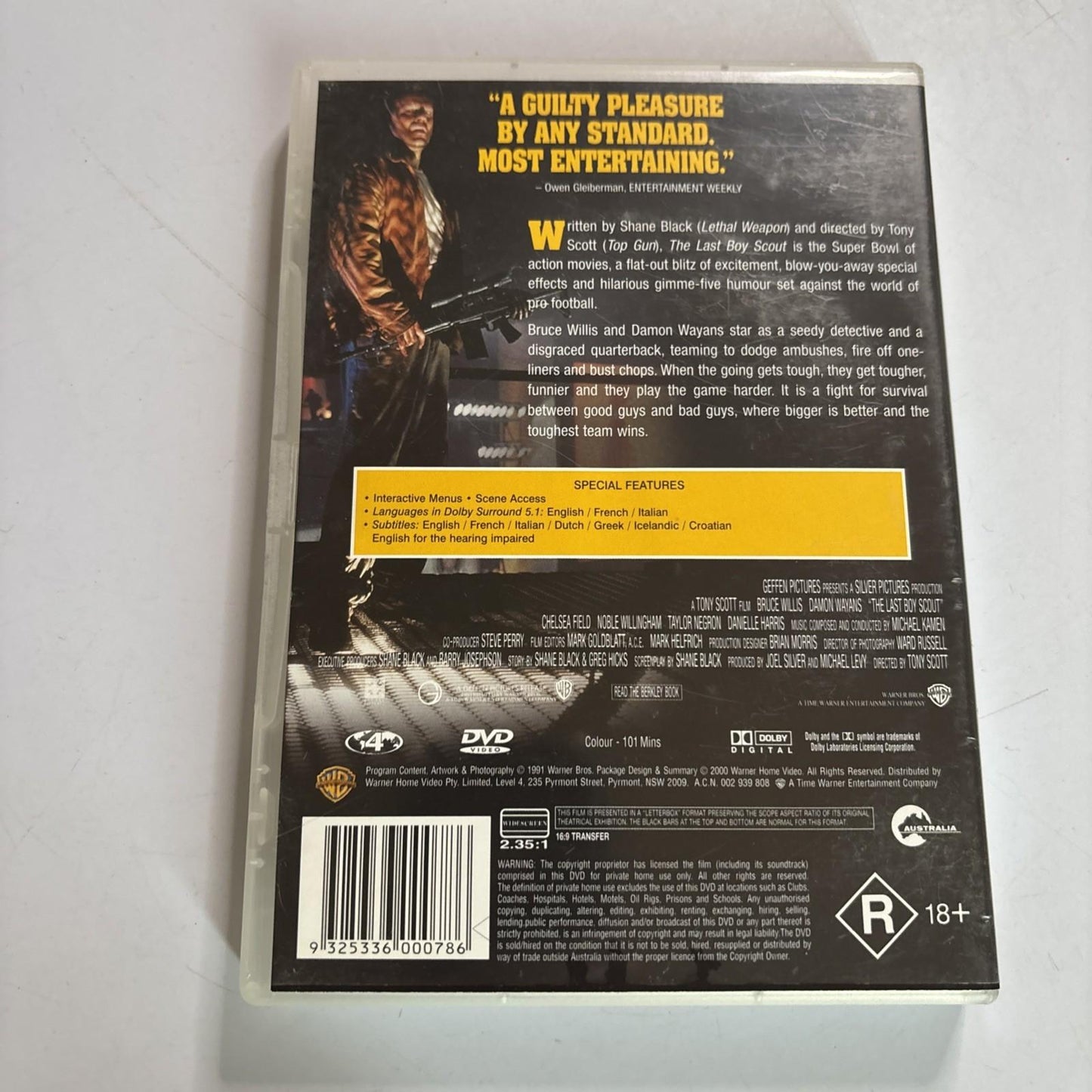 The Last Boy Scout (DVD, 1991) Bruce Willis, Damon Wayans Region 4