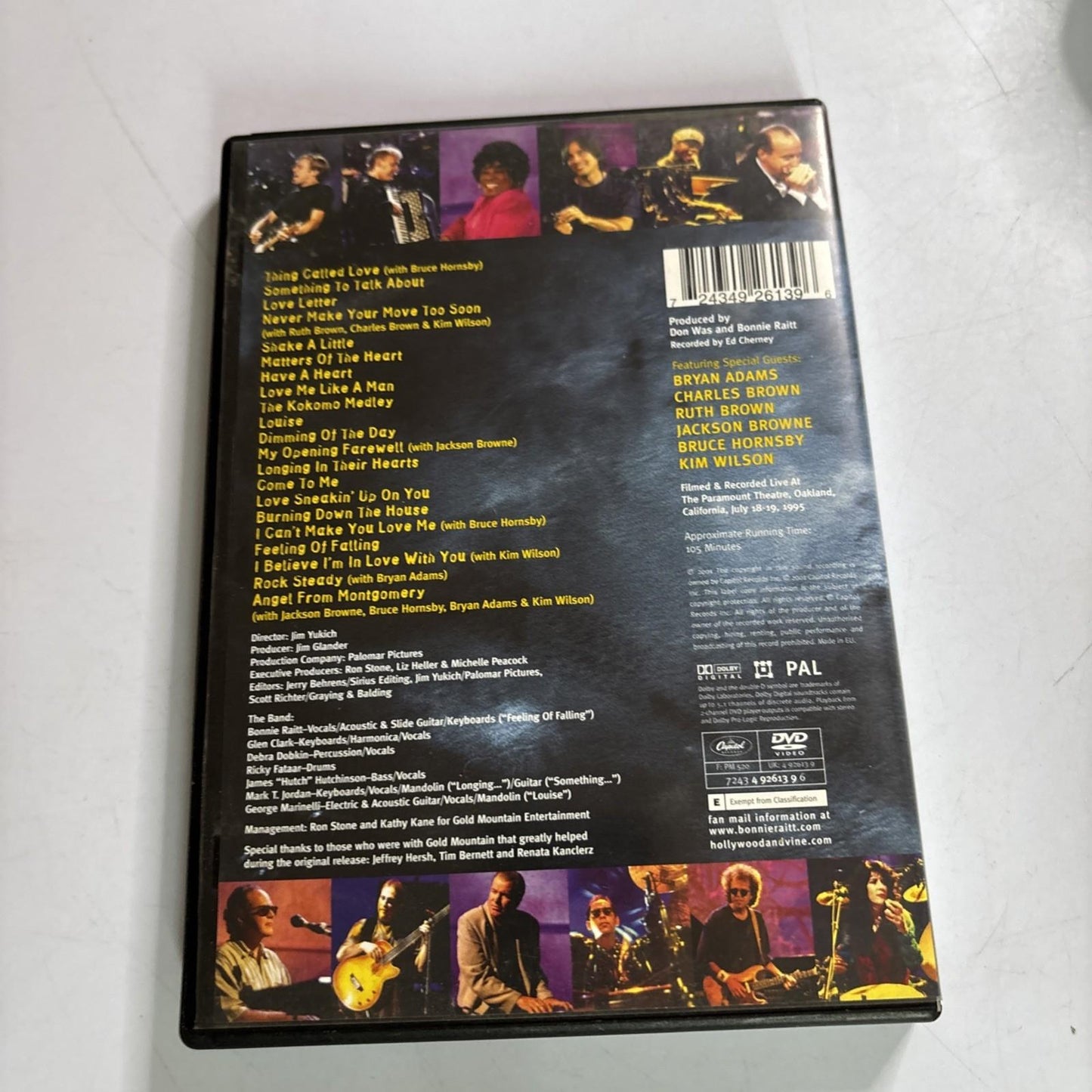 Bonnie Raitt - Road Tested (DVD, 1995) All Regions