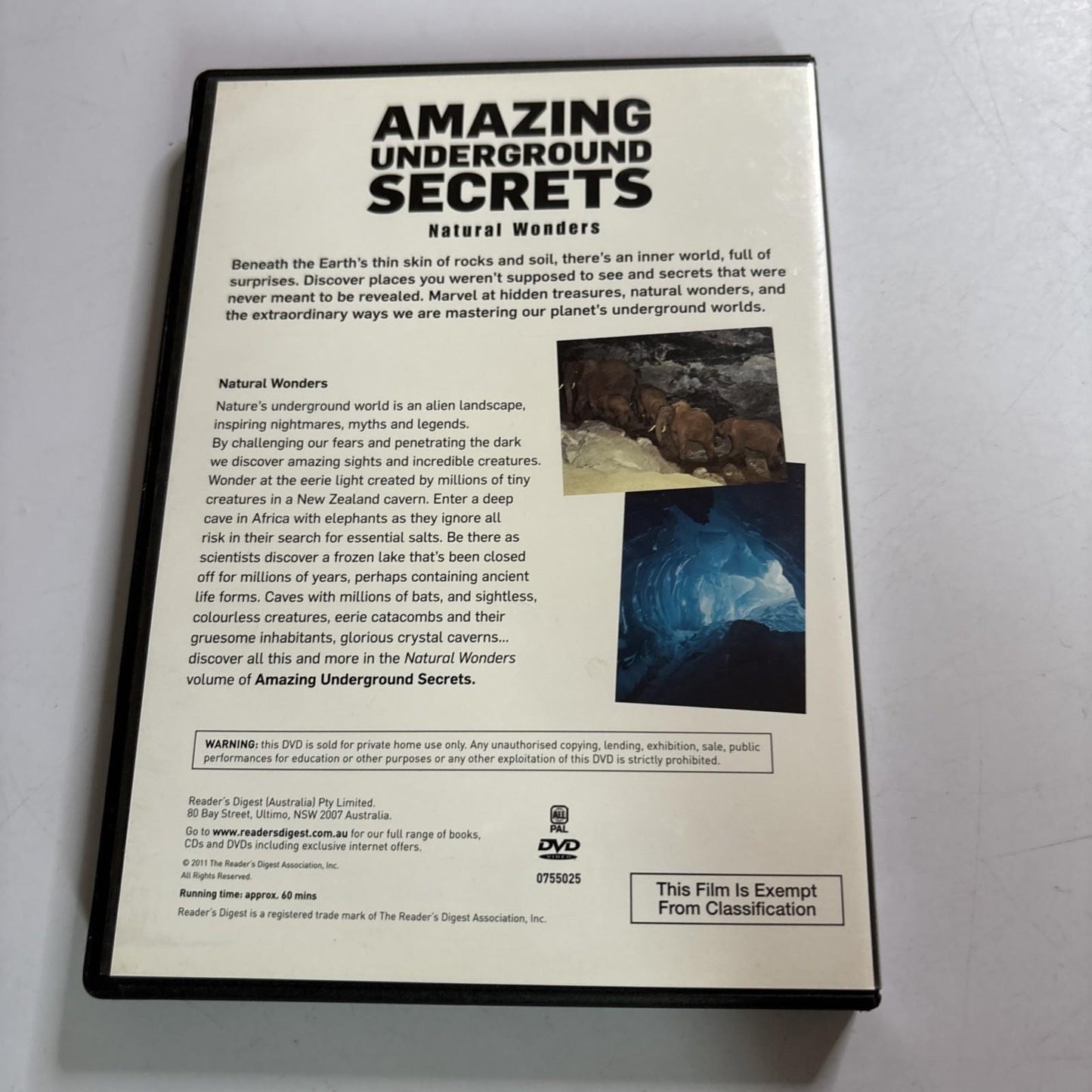 Reader's Digest: Amazing Underground Secrets Natural Wonders DVD All Regions NEW