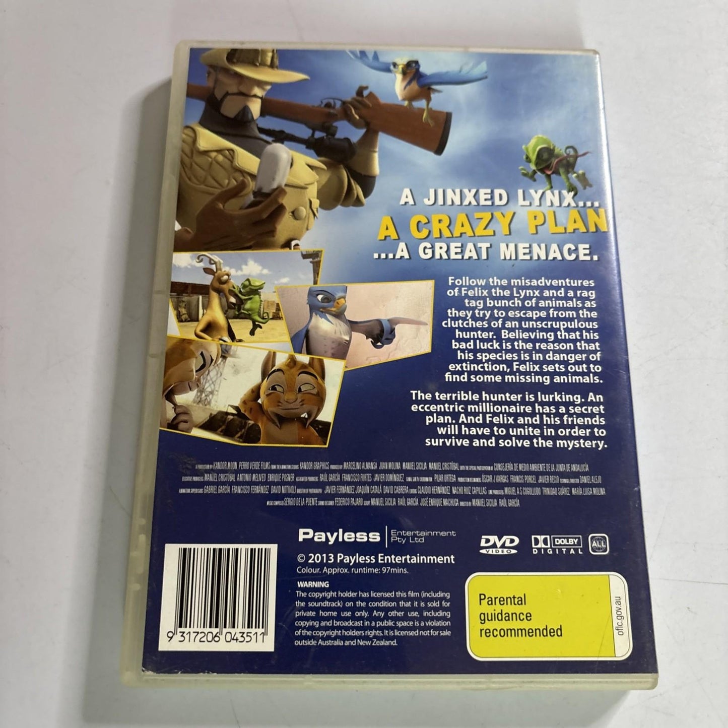 The Missing Lynx (DVD, 2013) Antonio Banderas All Regions NEW