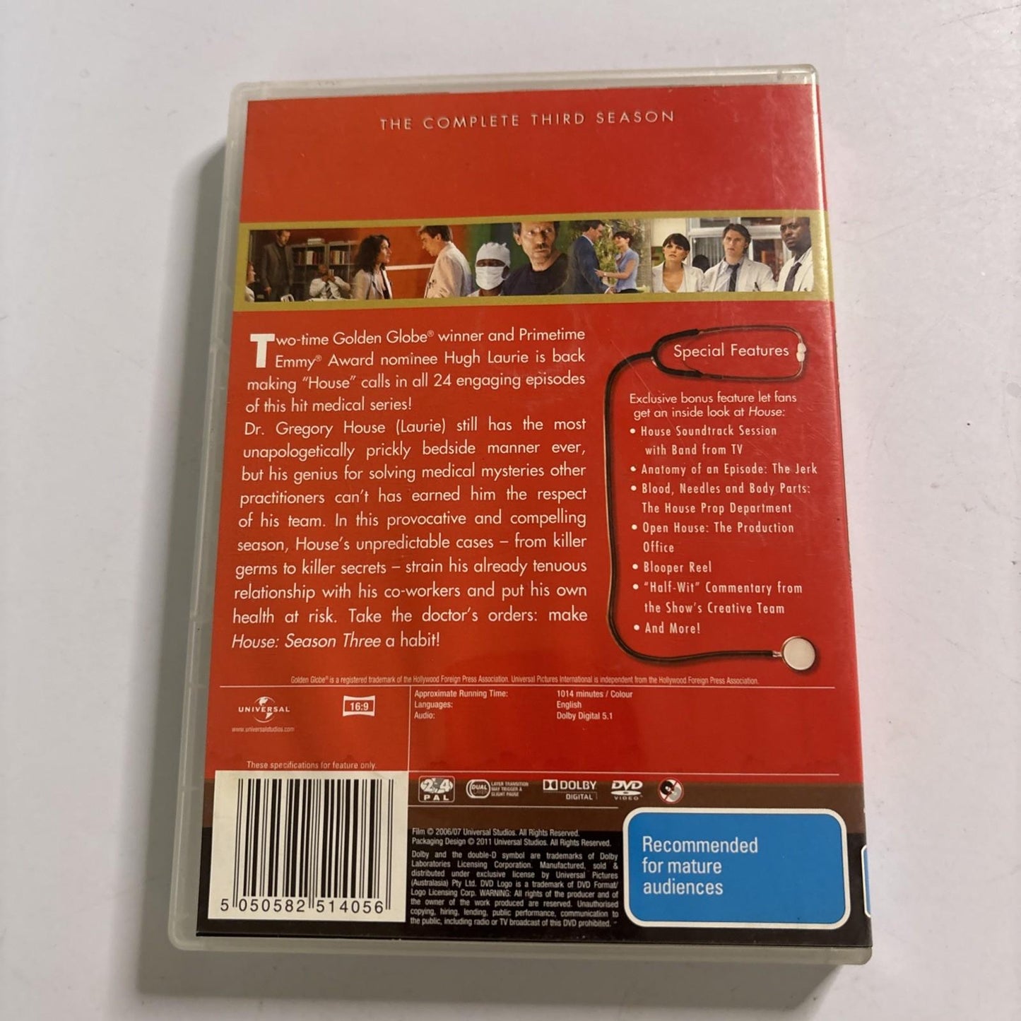 House : Season 3 (DVD, 2006) Region 4,2