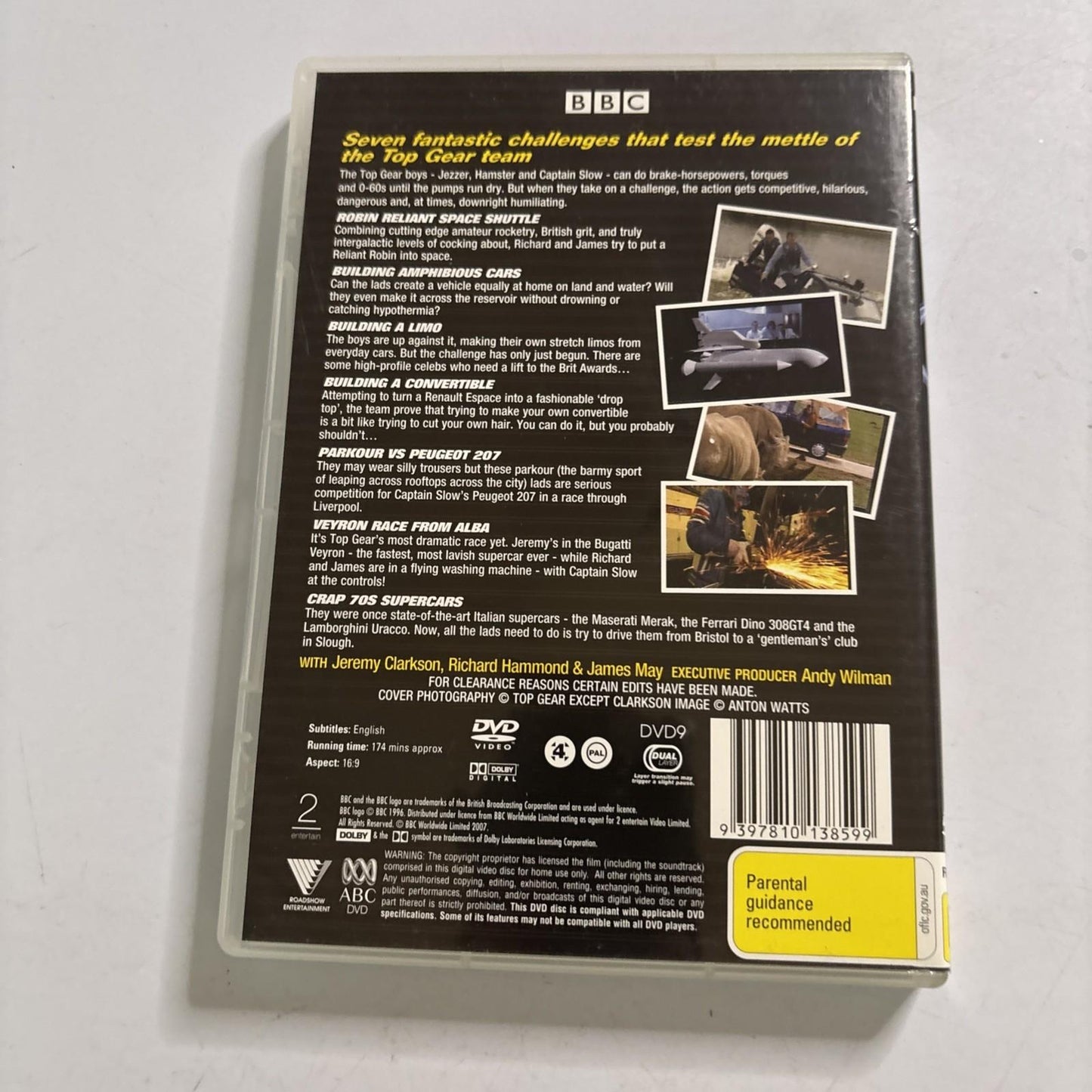 Top Gear - The Challenges (DVD, 2007) Region 4 Jeremy Clarkson Region 4