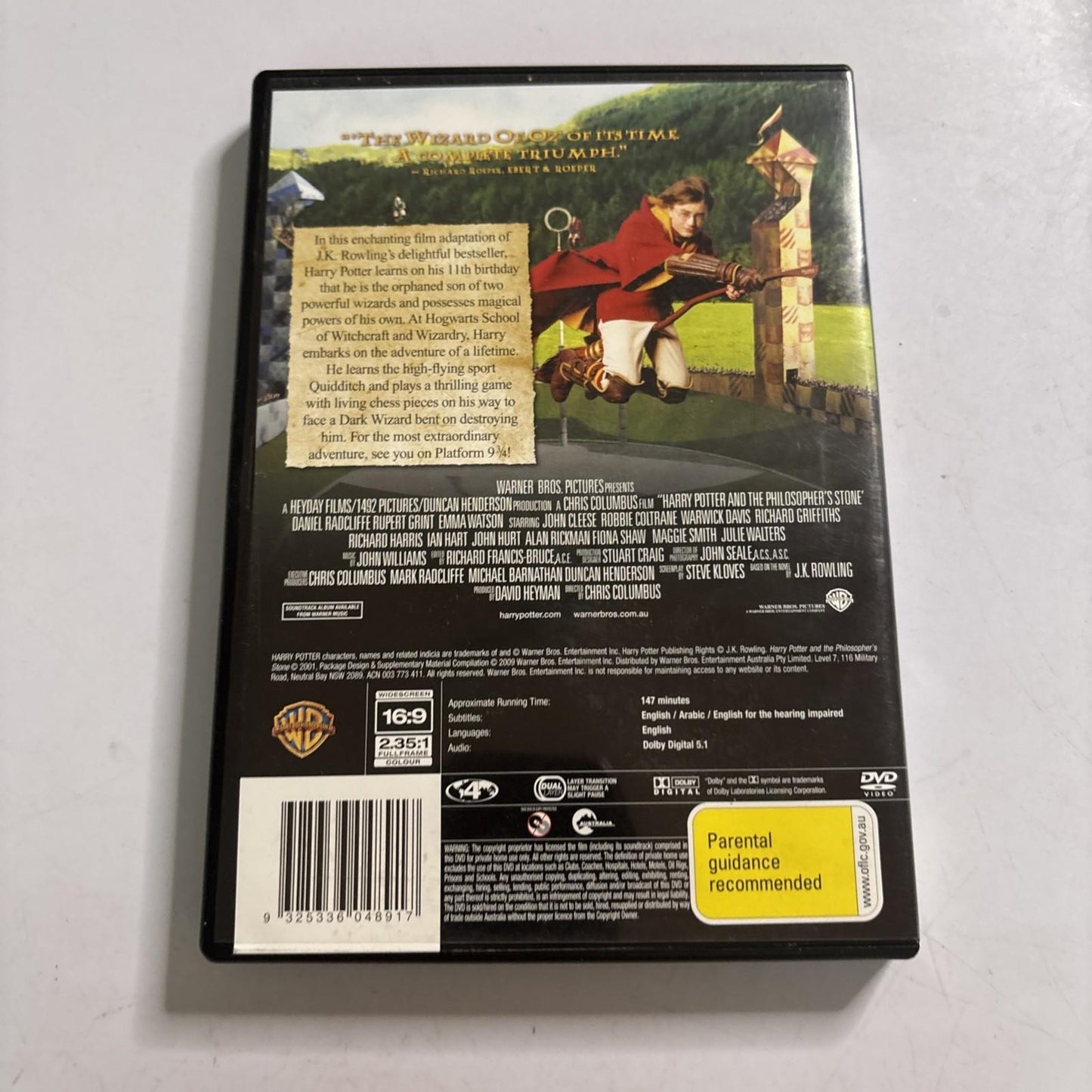 Harry Potter and the Philosopher's Stone (DVD, 2001) Region 4
