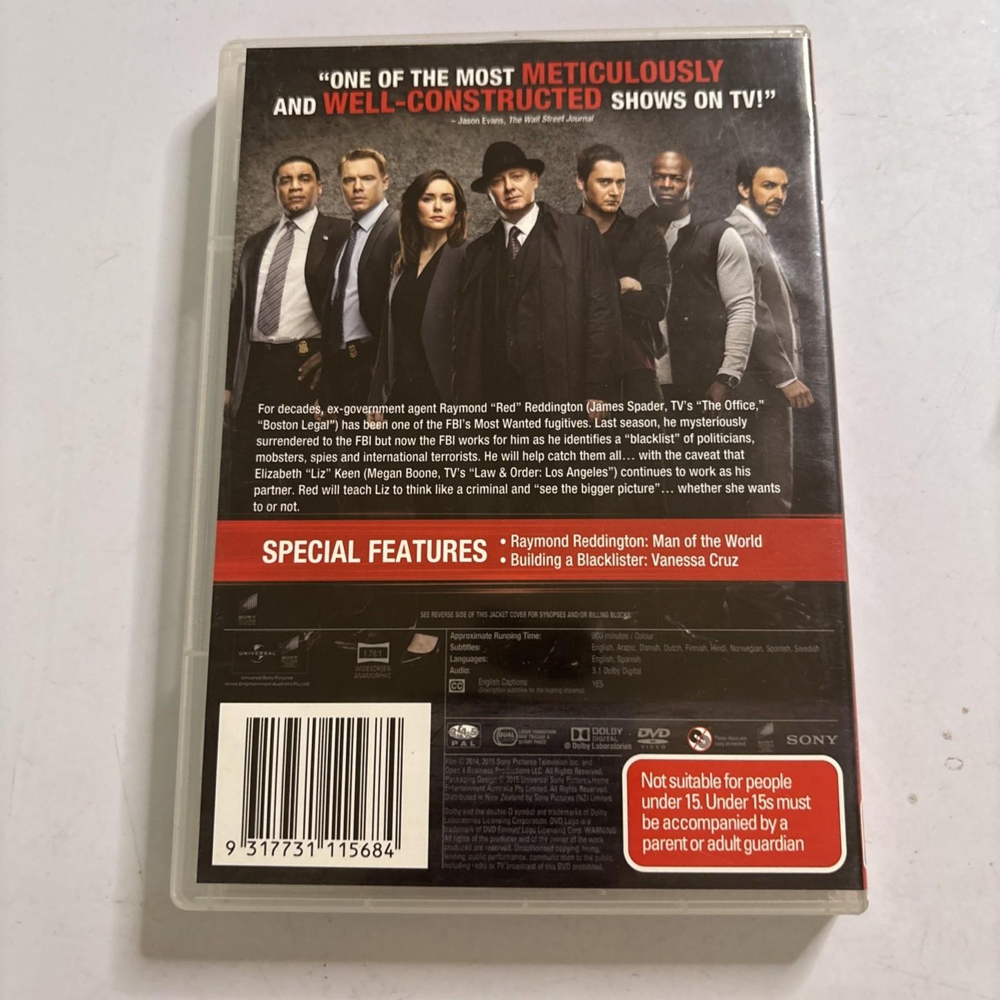 The Blacklist : Season 2 (DVD, 2014) James Spader Region 4,2