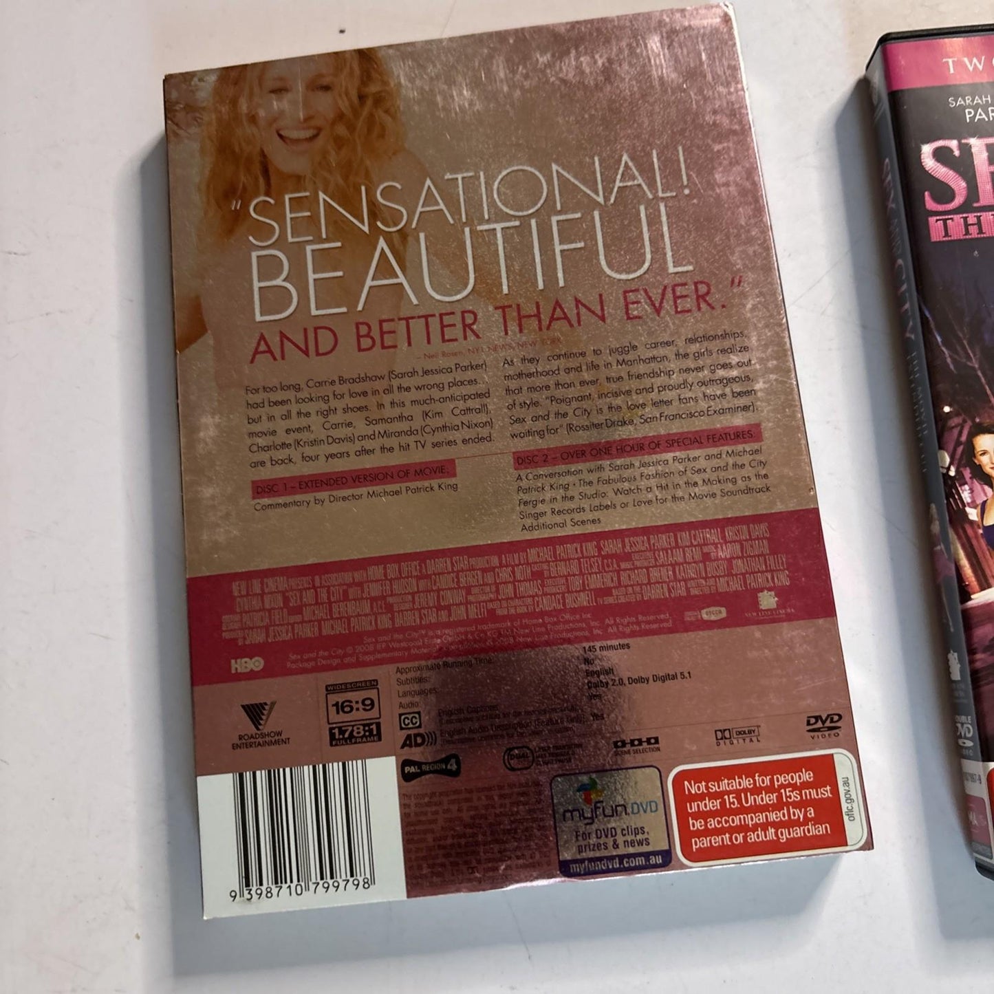 Sex and the City - The Movie (Extended Cut) (DVD, 2008) Region 4