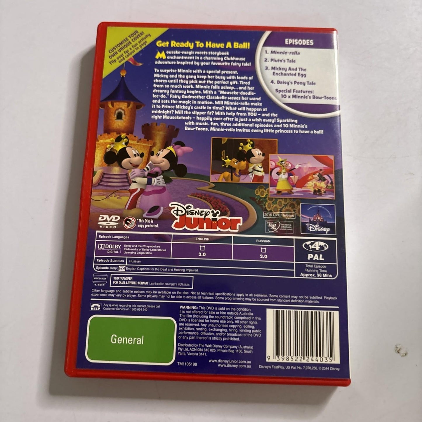 Mickey Mouse Clubhouse - Minnie-Rella (DVD, 2014) Region 4